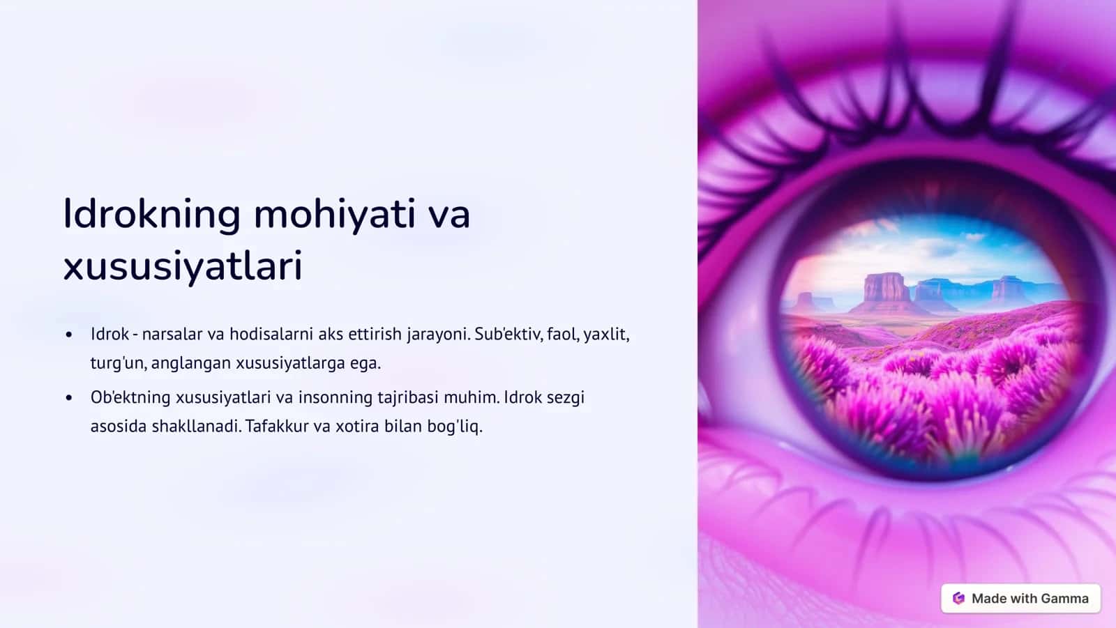 Bilish Psixik Jarayonlari va Idrok: Umumiy Tasavvurlar 3