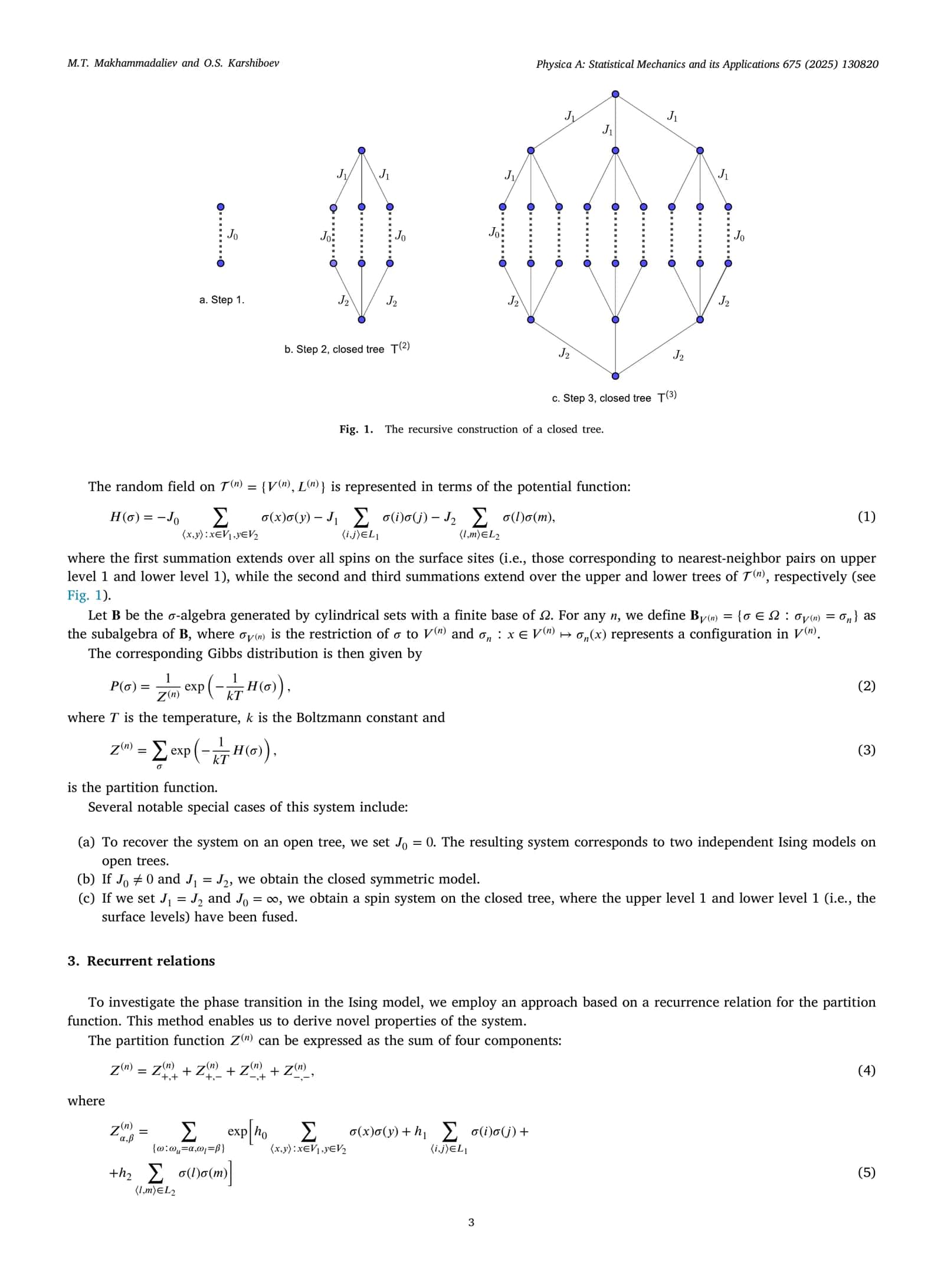 Symmetric and antisymmetric Ising models on closed Cayley trees: Exact solutions and phase transitions 3