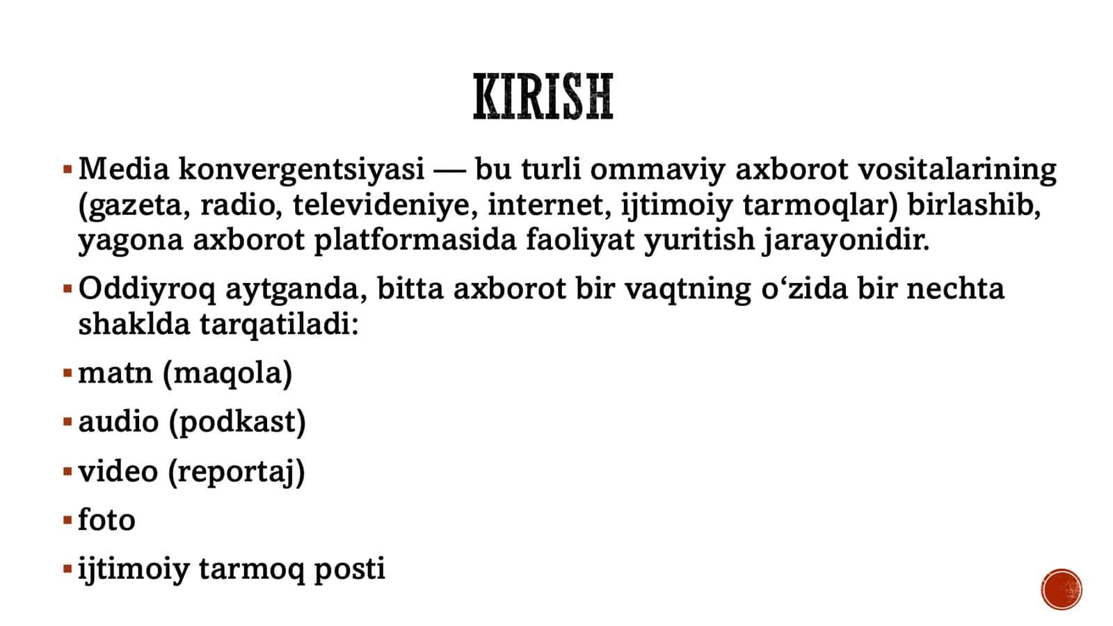 MEDIA KONVERGENTSIYASI; MEDIA TURLARI VA KONVERGENTSIYAJARAYONI 3