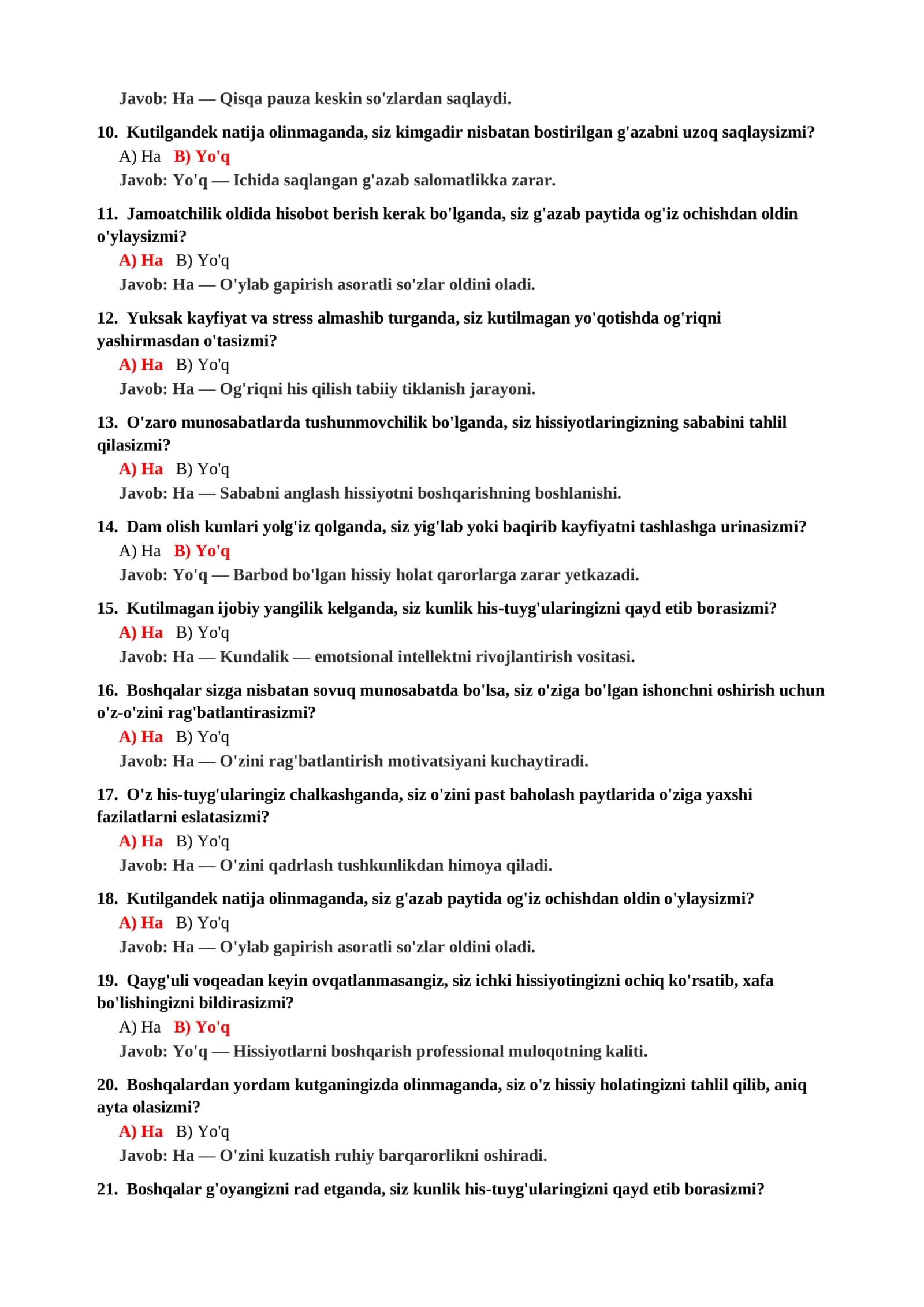 Psixologik yetuklik darajasini aniqlash testi 3