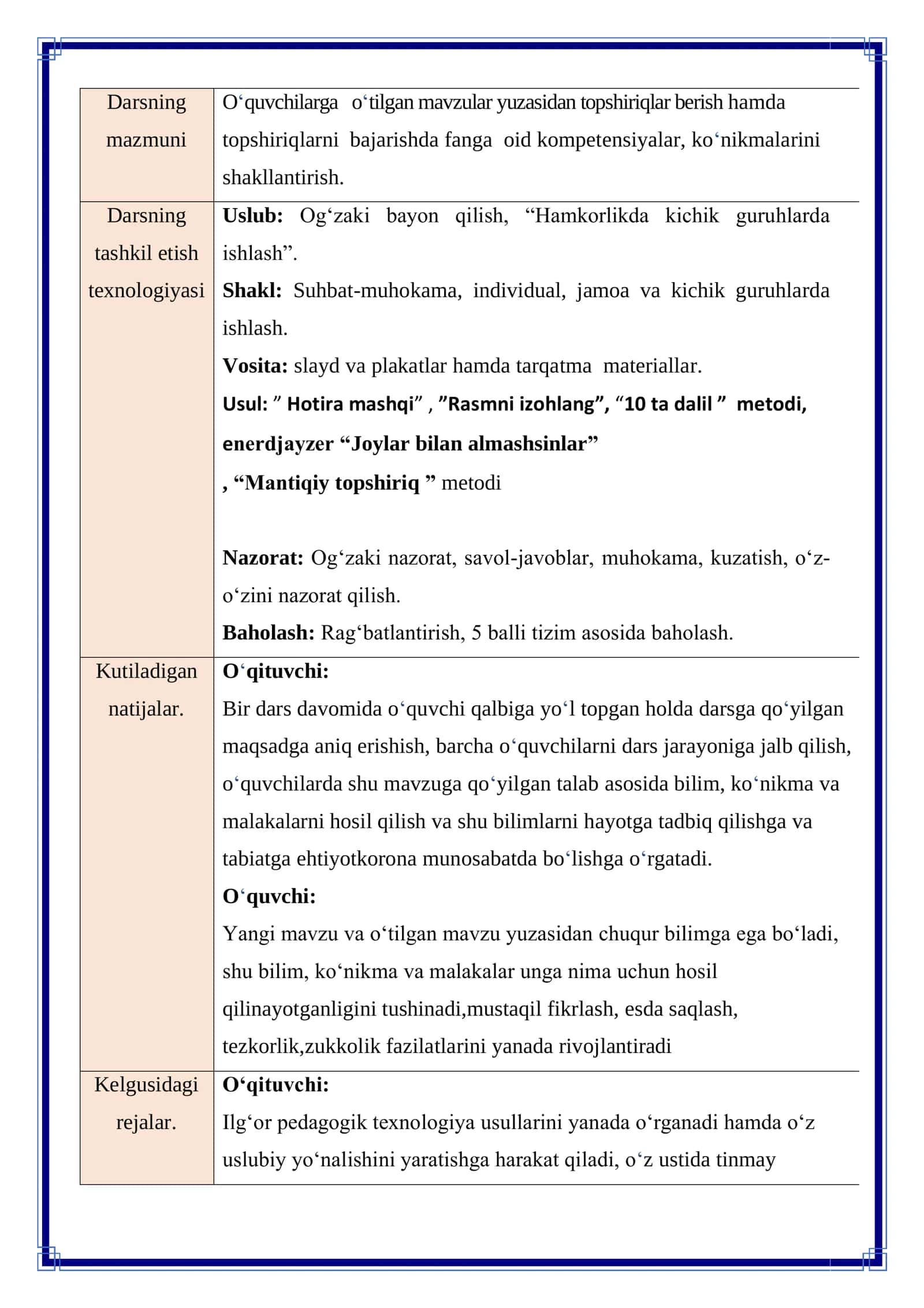 Biologiya fanida "TUR, POPULYATSIYA" mavzusida dars 3