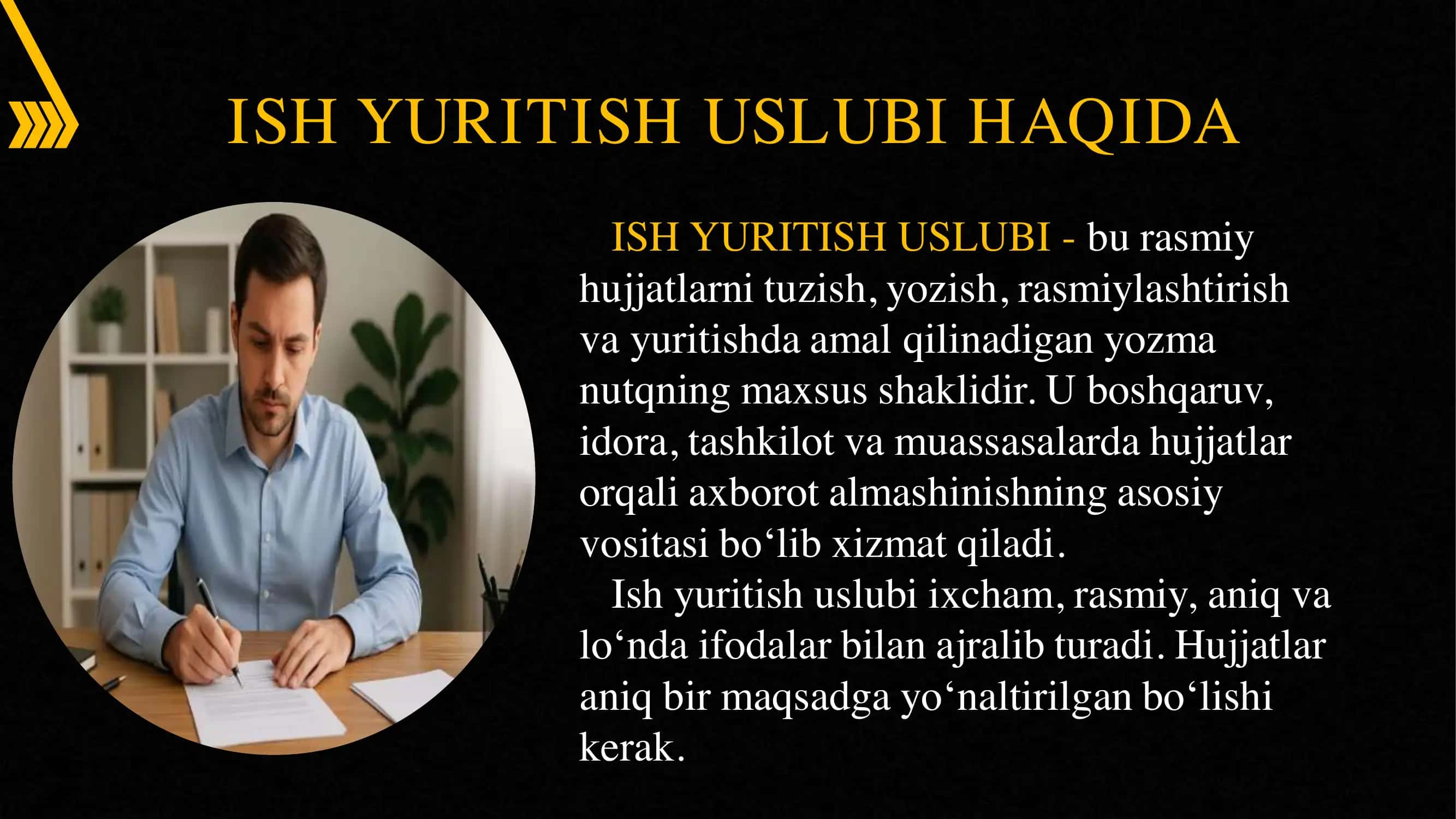 Ish yuritish tili va uslubi 3
