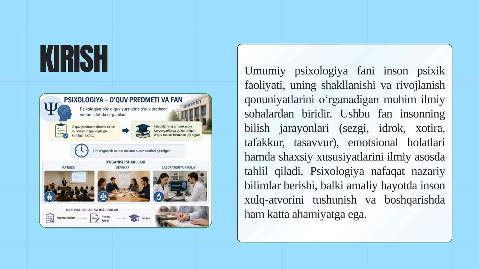 UMUMIY PSIXOLOGIYA FANI PREDMETI, ILMIY TADQIQOT METODLARI 3