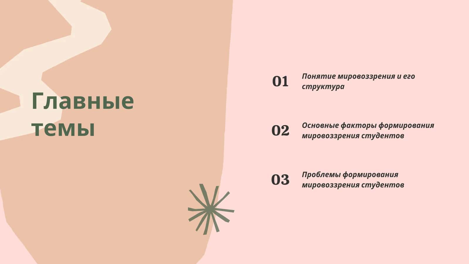 Факторы, влияющие на формирование мировоззрения студентов 3