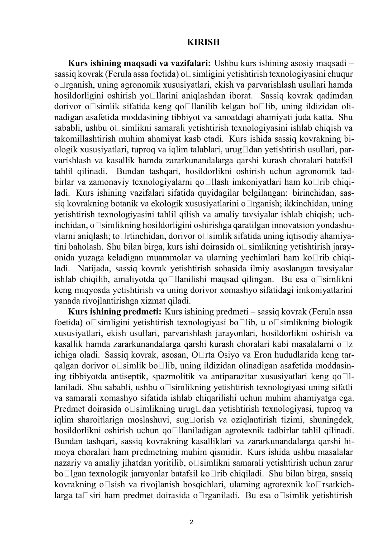 Sassiq kovrakni yetishtirish texnologiyasi 3