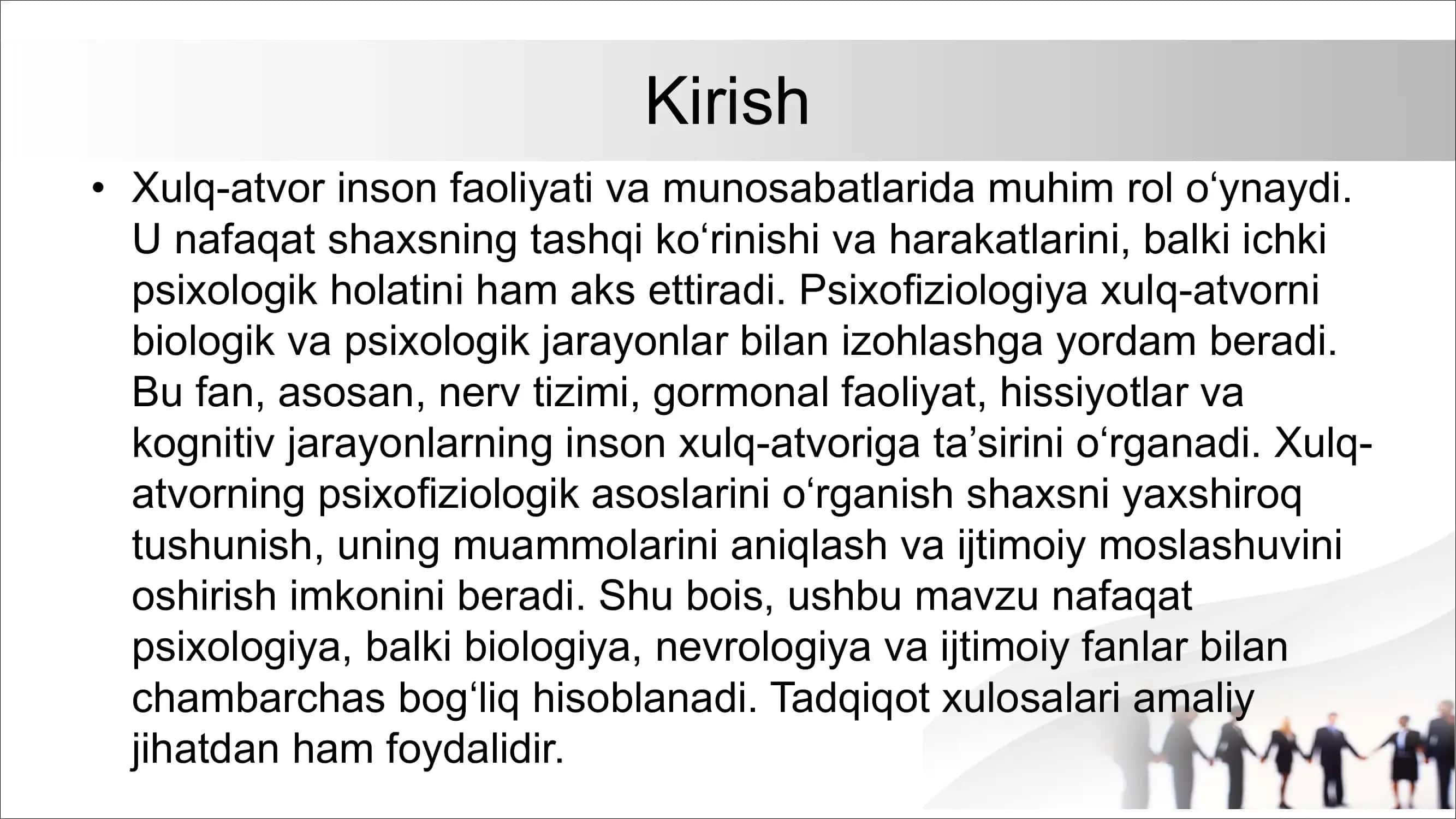 Xulq atvorning psixofiziologik asosi 3