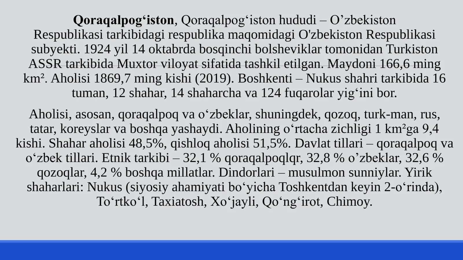 Mustaqillik yillarida Qoraqalpog‘iston Respublikasi 3