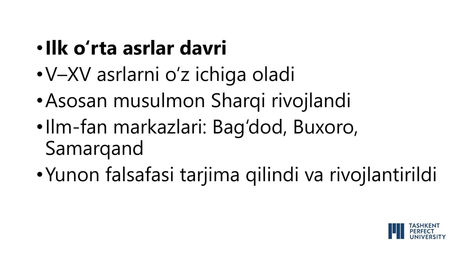 Ilk o’rta asr Sharq falsafasi va uyg’onish davri 3