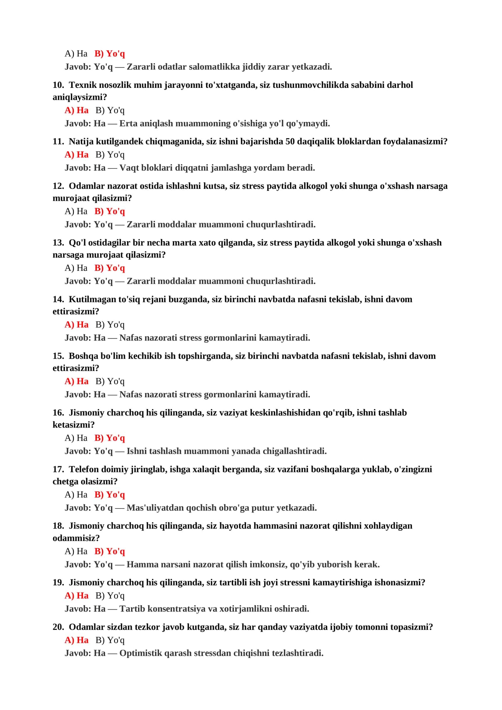 SHAXS PSIXOLOGIYASI FANIDAN TESTLAR 3