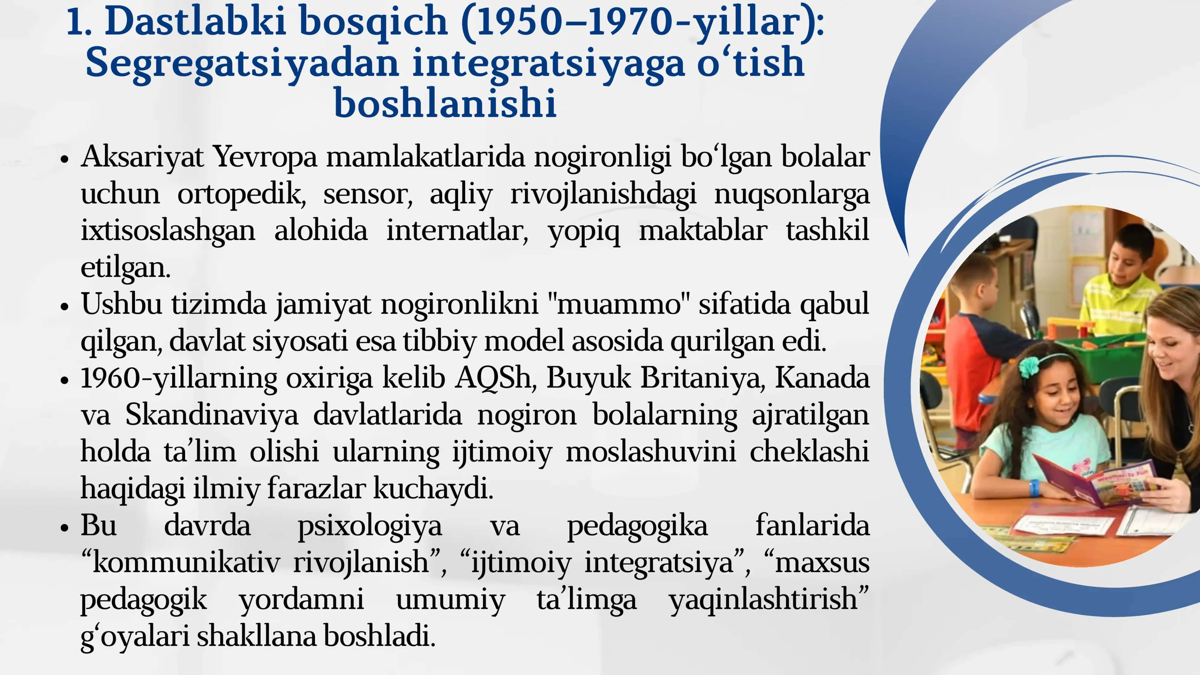 Chet elda alohida yordamga muhtoj bolalarning inklyuziv ta’limi 3