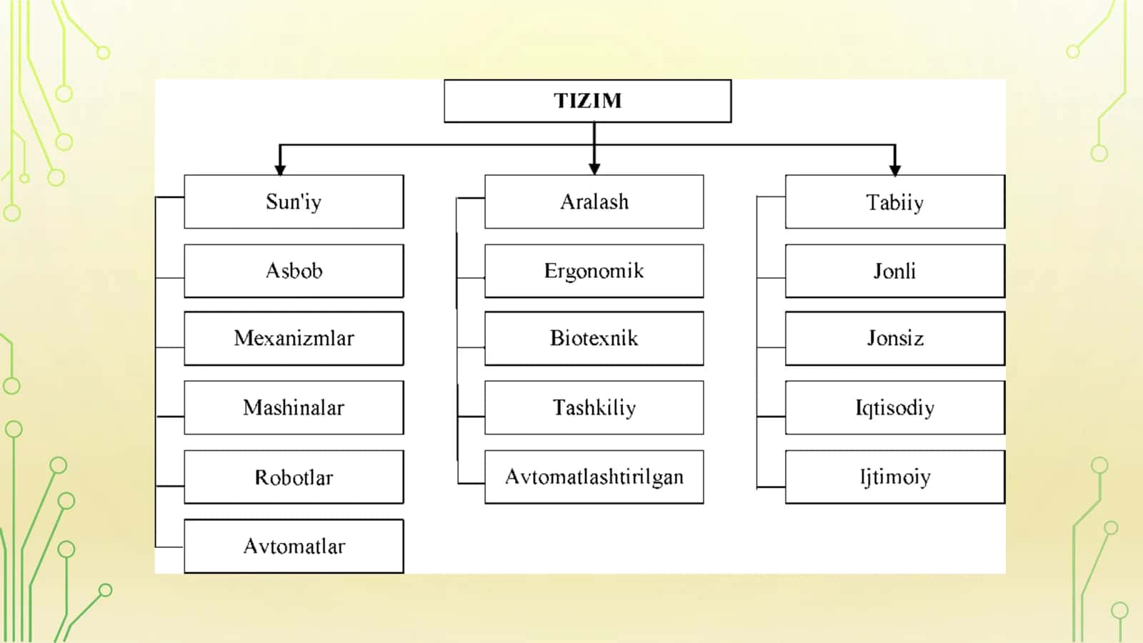 TIZIM TASNIFI 3