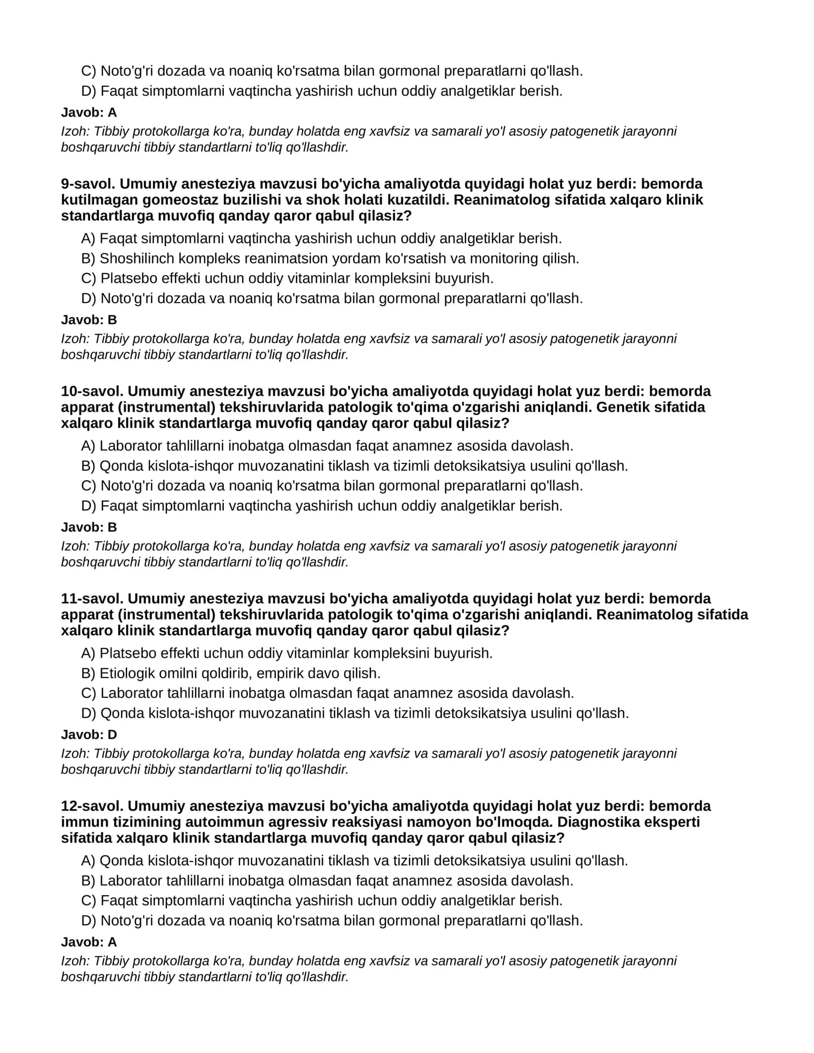 Umumiy anesteziya - 3-QISM 3