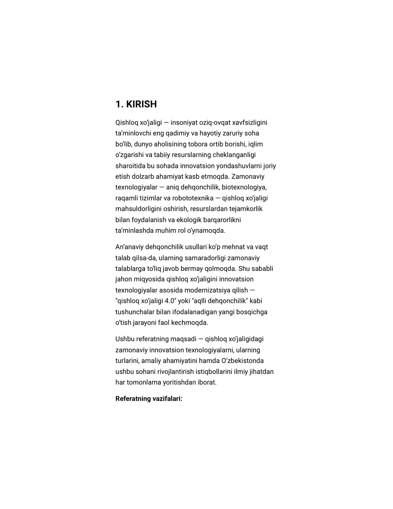 Referat qishloq xoʻjaligi innovatsiyaleri 3