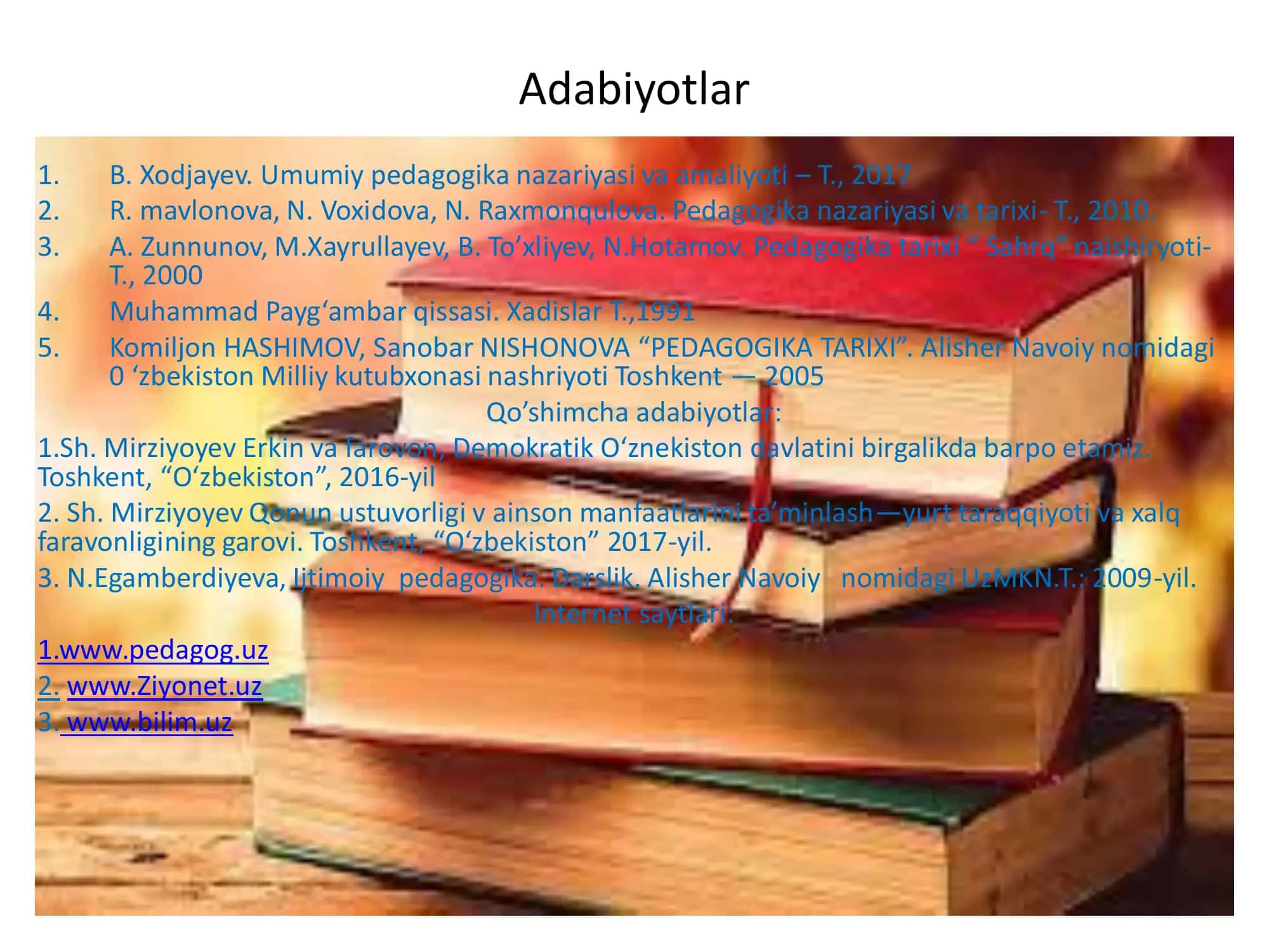 Umumiy pedagogika nazariyasi va amaliyoti 3