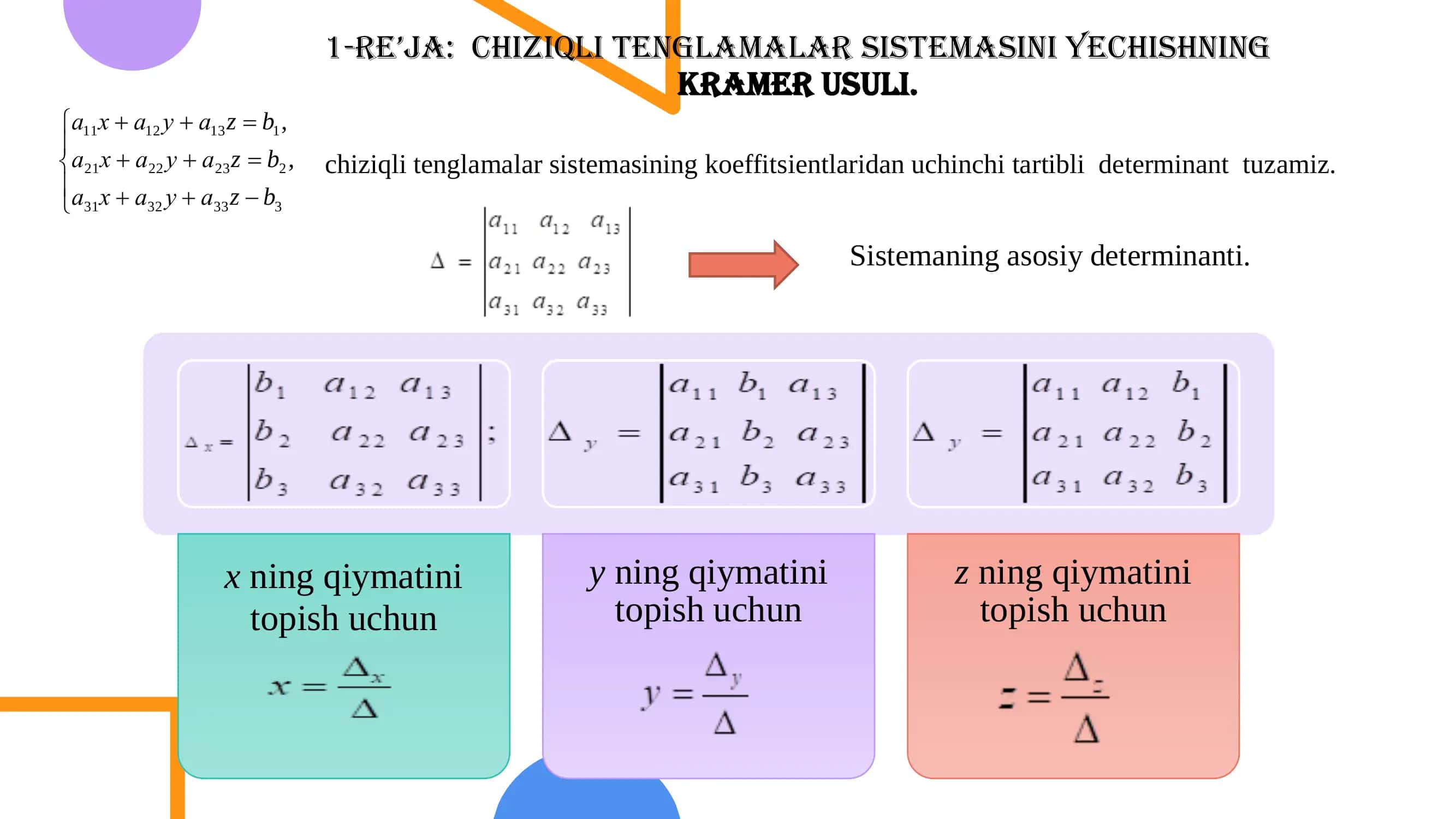 Chiziqli Tenglamalar Sistemasi 3
