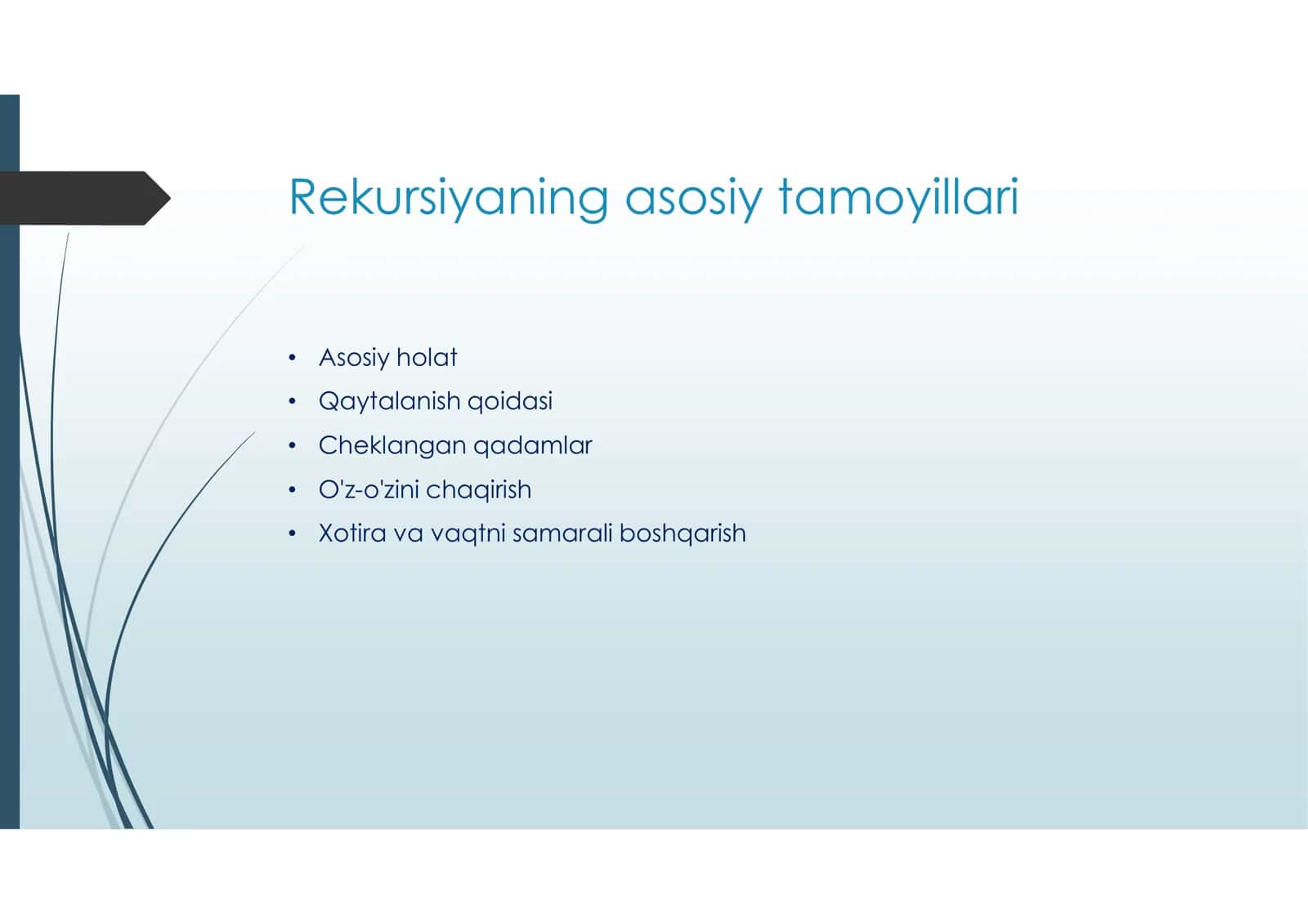 Rekursiv algoritmlar 3