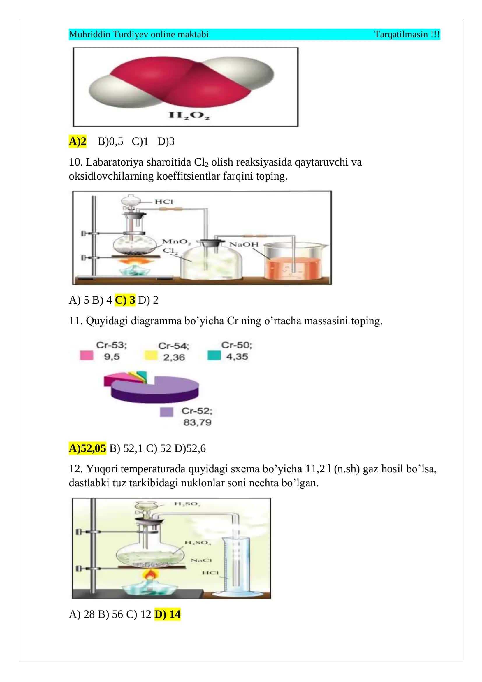 8-sinf rasimli test 3