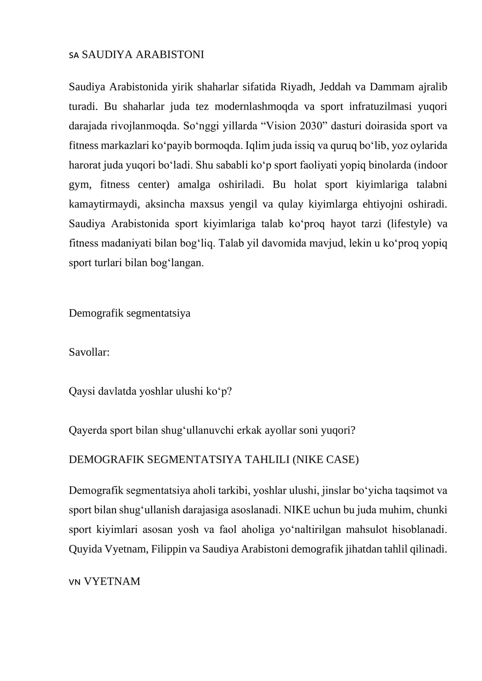 NIKE GLOBAL CASE STUDY 3