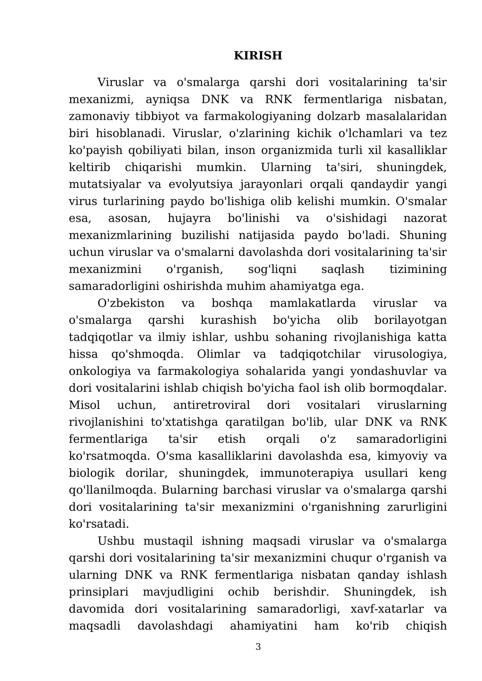Viruslar va O'smalarga qarshi dori vositalarning ta'sir mexanizmi (DNK, RNK fermentlarga nisbatan) 3