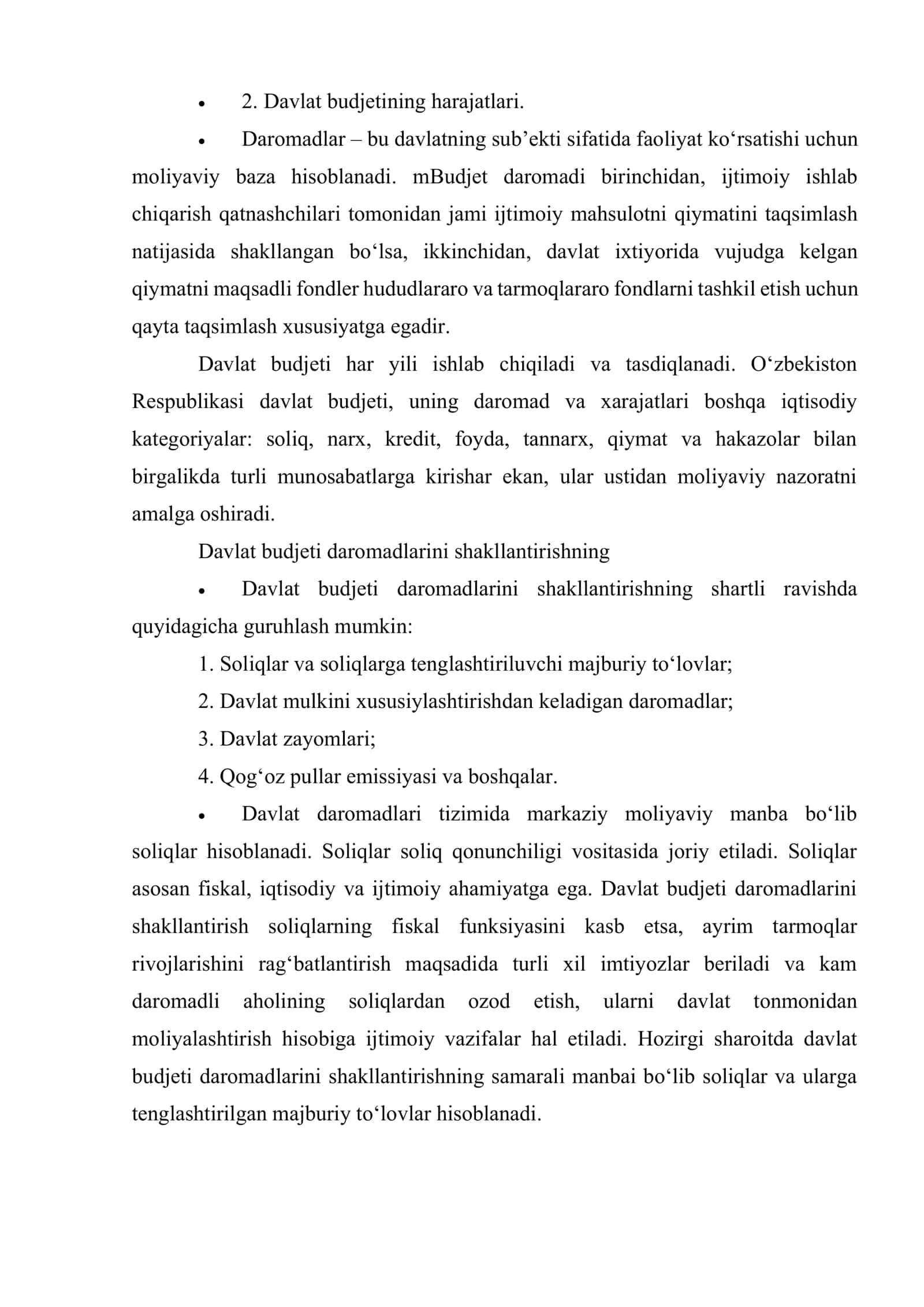 Egri soliqlarning byudjet daromadlarini shakllantirishdagi ahamiyati 3