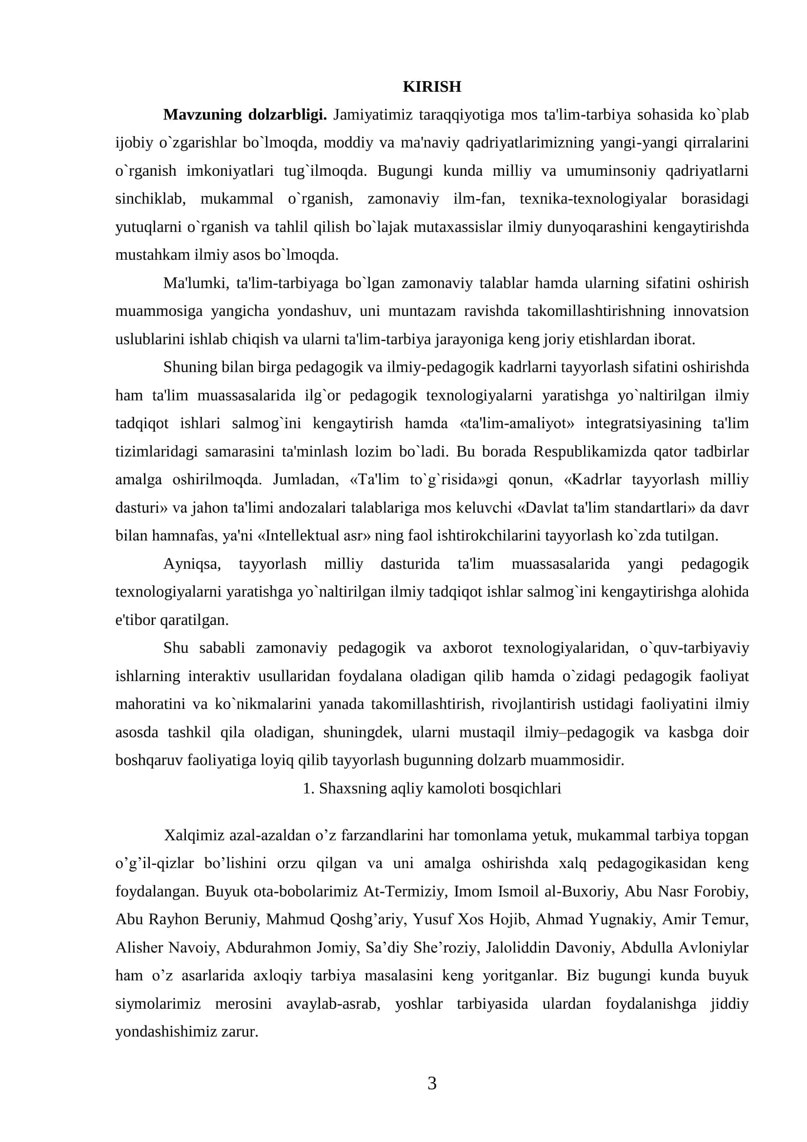 TA’LIM-TARBIYA VA AQLIY TARAQQIYOT 3