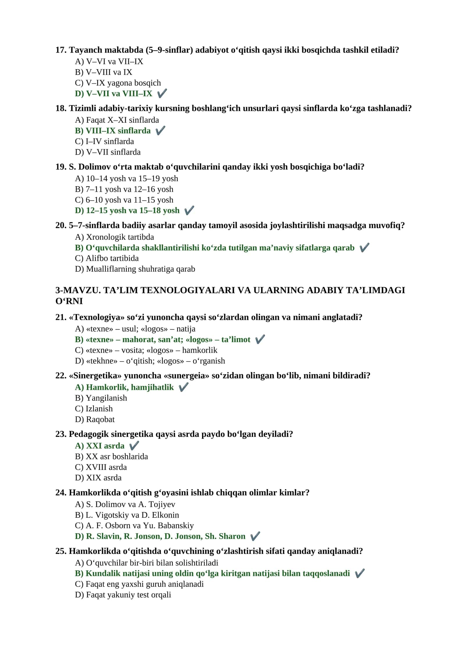 [ADABIYOT OʻQITISH METODIKASI] 3