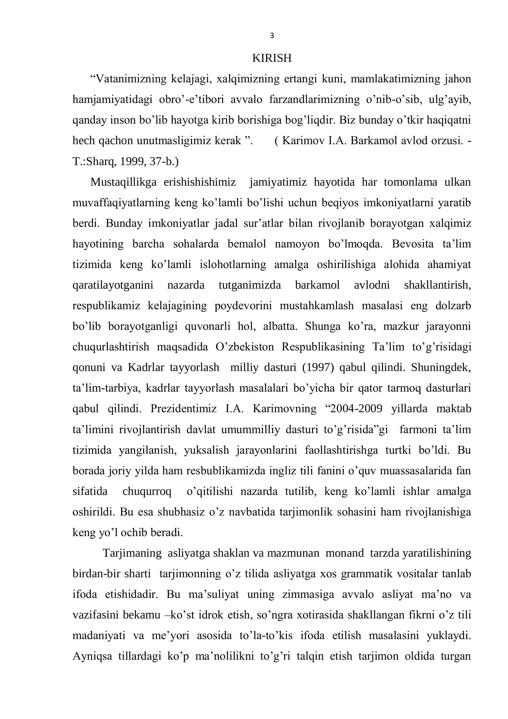 INGLIZ TILIDA SIFAT VA RAVISHLARNING KO’P MA’NOLILIGI HAMDA ULARNING TARJIMADAGI TALQINI 3