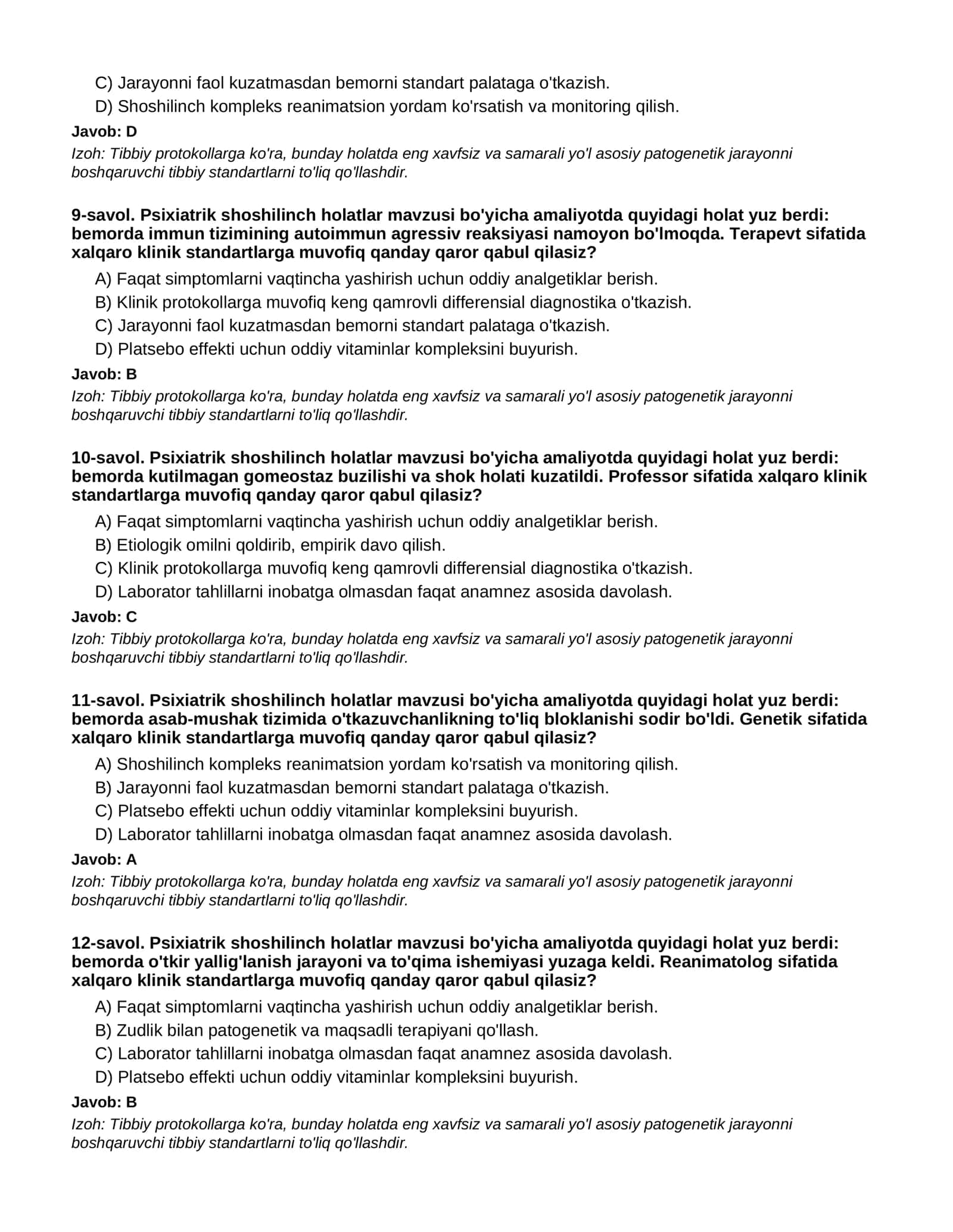 PSIXIATRIK SHOSHILINCH HOLATLAR 3-QISM 3