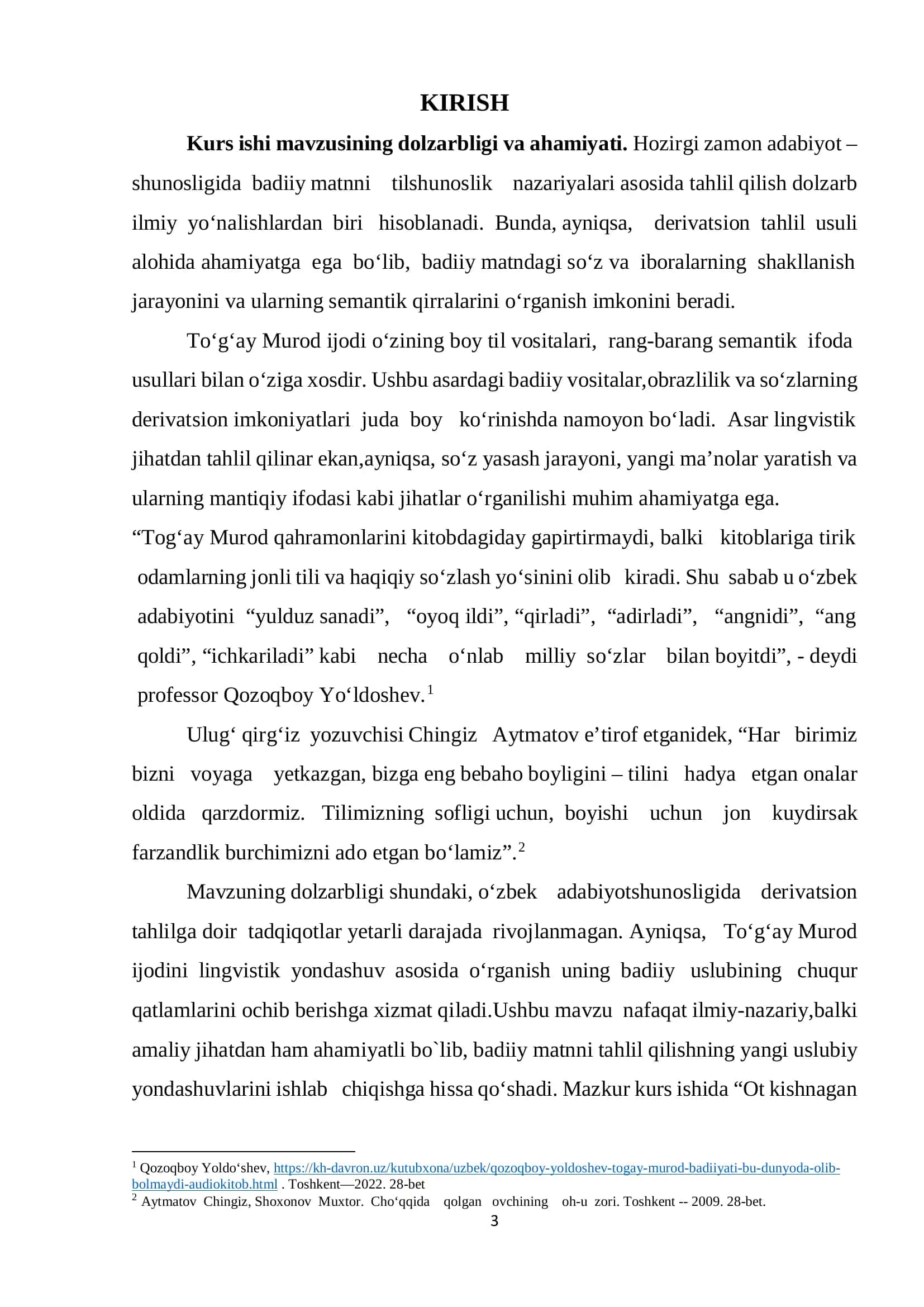 DERIVATSION TAHLIL TO‘G‘AY MURODNING ‘‘OT KISHNAGAN OQSHOM’’ ASARI MISOLIDA 3