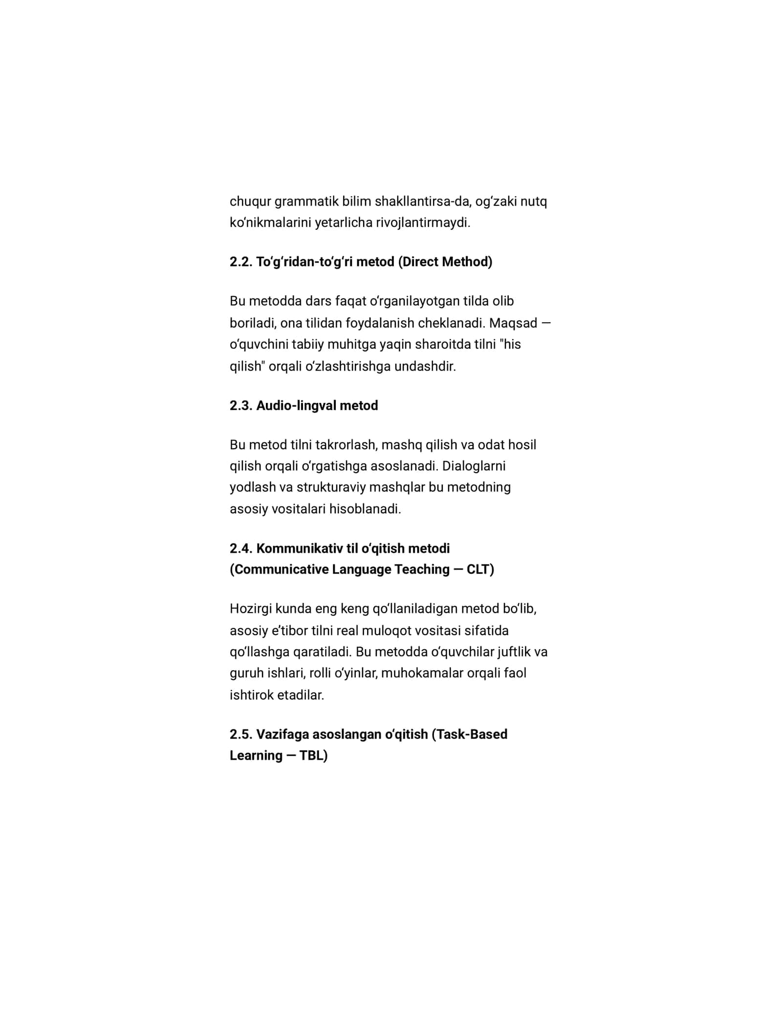 Referat Ingliz tilini oʻqitish metodikasi 3