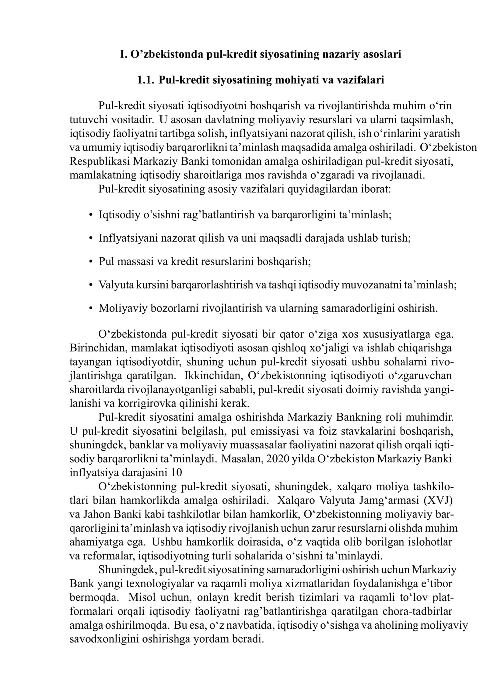 O’zbekistonda pul-kredit siyosati 3