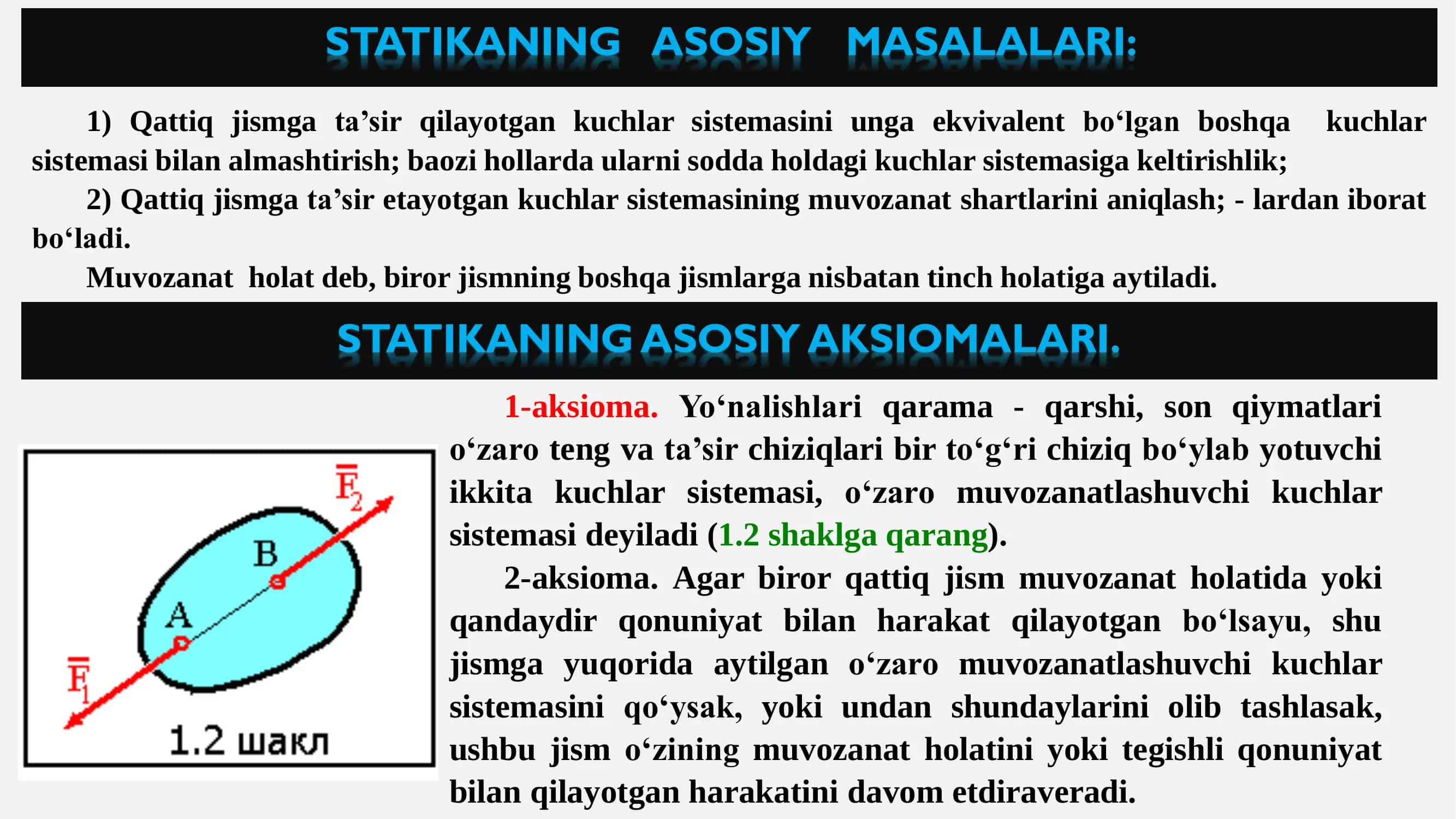 Statika masalalar 3
