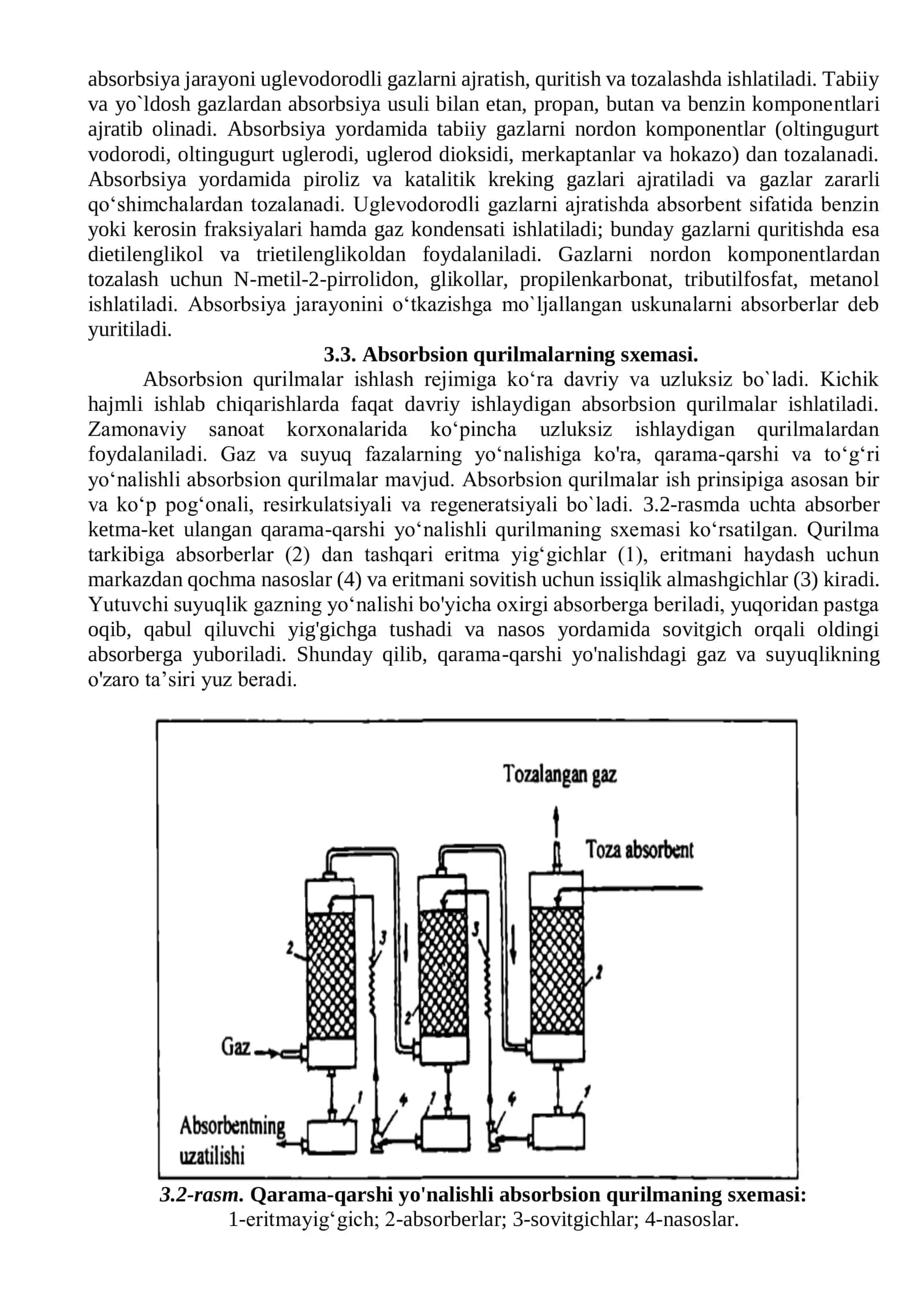 ABSORBERLAR KONSTRUKSIYALARI, ULARNING TUZILISHI VA ISHLASHPRINSIPLARINI O‘RGANISH 3