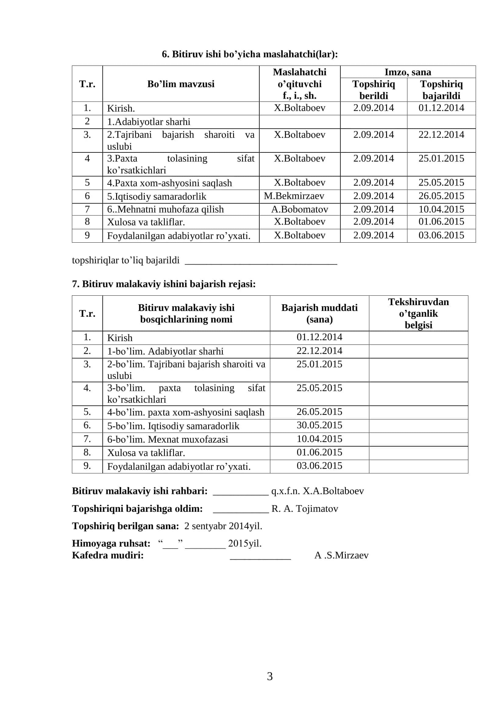 G’o’za navlari tоlasining sifat ko’rsatkichlari, unga ta`sir etuvchi оmillar va uni saqlash 3