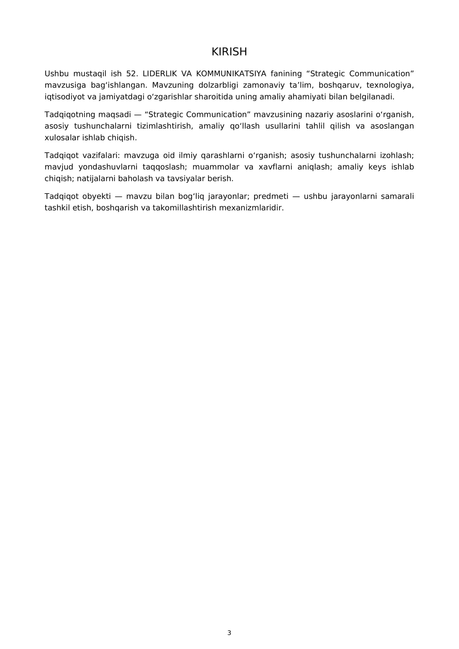 Strategic Communication 3