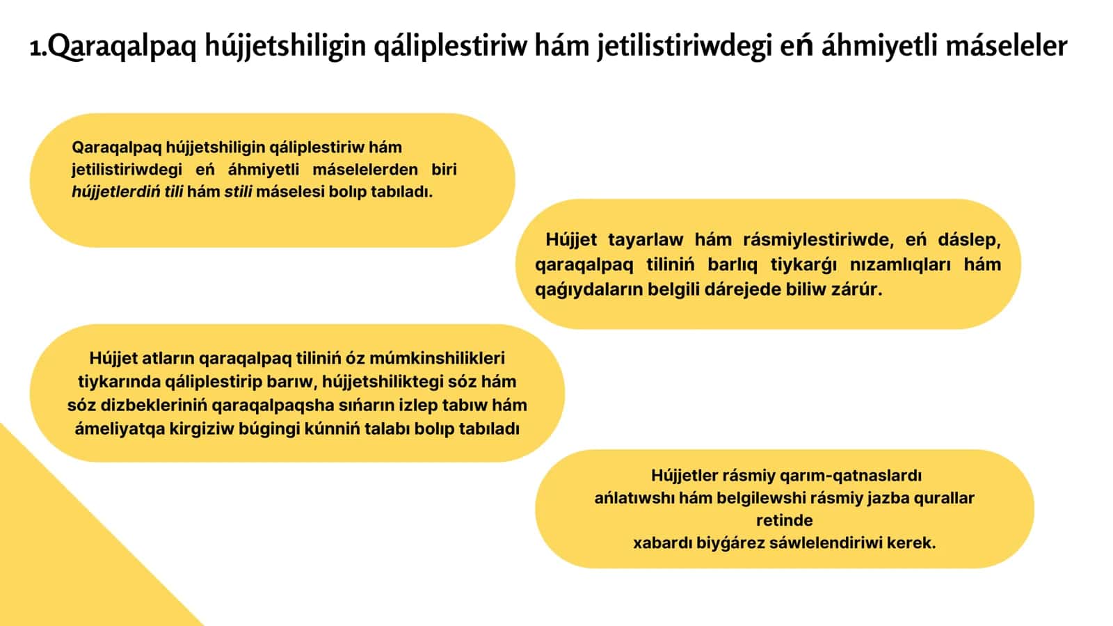 QARAQALPAQ HÚJJETSHILIGIN QÁLEPLISTIRIWI HÁM JETILISTIRIWI 3