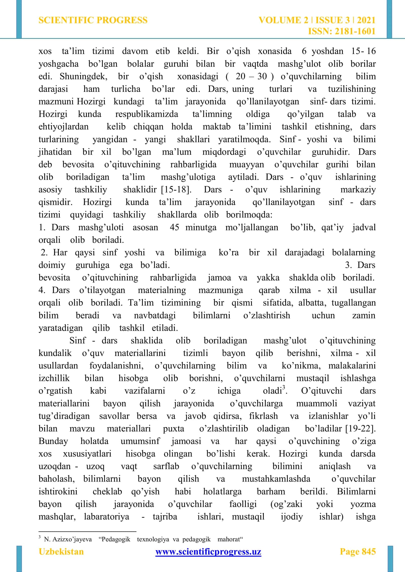 DARS, UNING TURLARI VA TUZILISHI 3