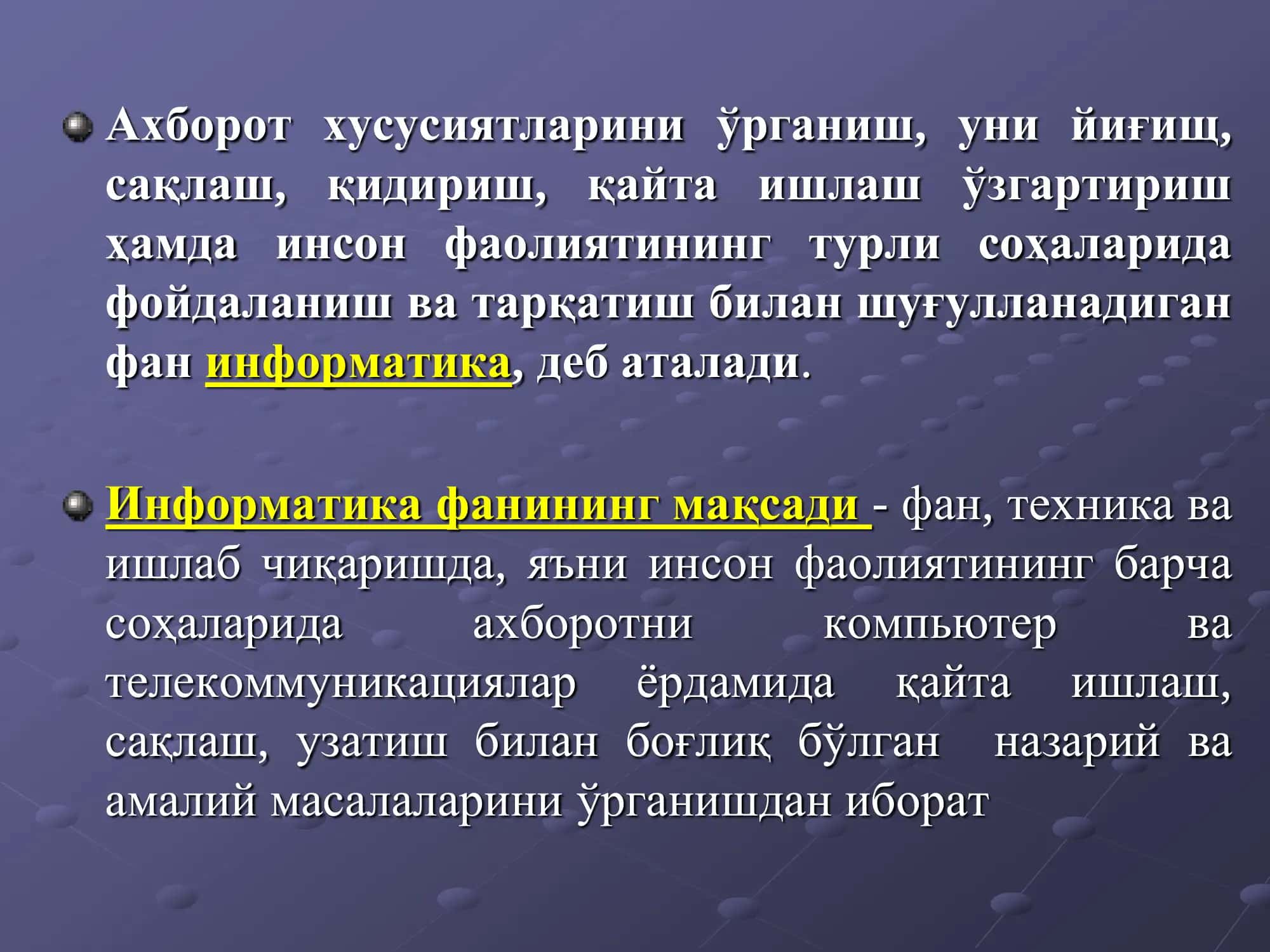 Ахборот технологиялари асослари 3