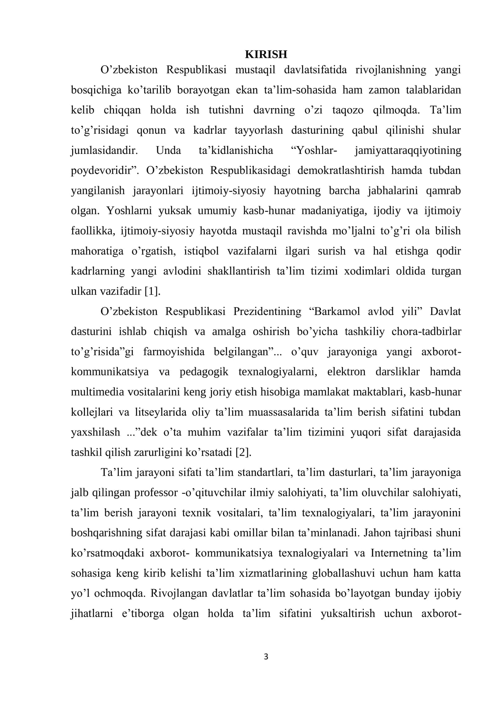 FIZIKA O’QITISH METODIKASI FANIDAN DARSNI REJALASHTIRISH VA O’QITUVCHINING UNGA TAYYORGARLIGI. O’QITISH MATERIALLARINI BAYON QILISH SHAKLLARI 3