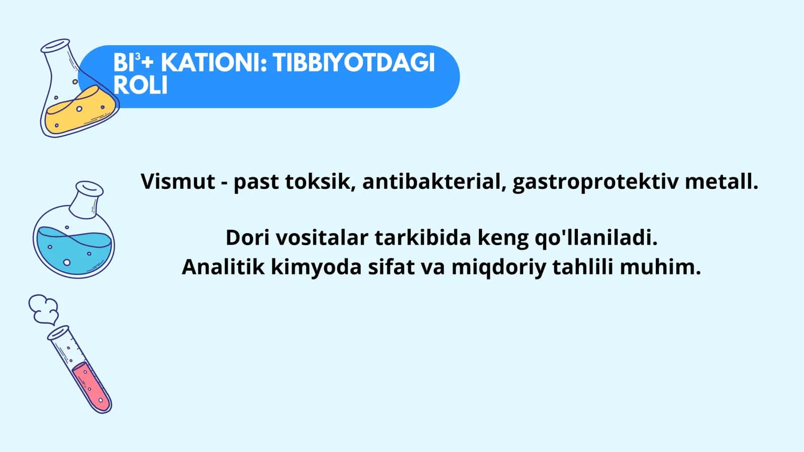 Bi2 katyoninig tibbiyotda ahamiyati tibbiyot 3