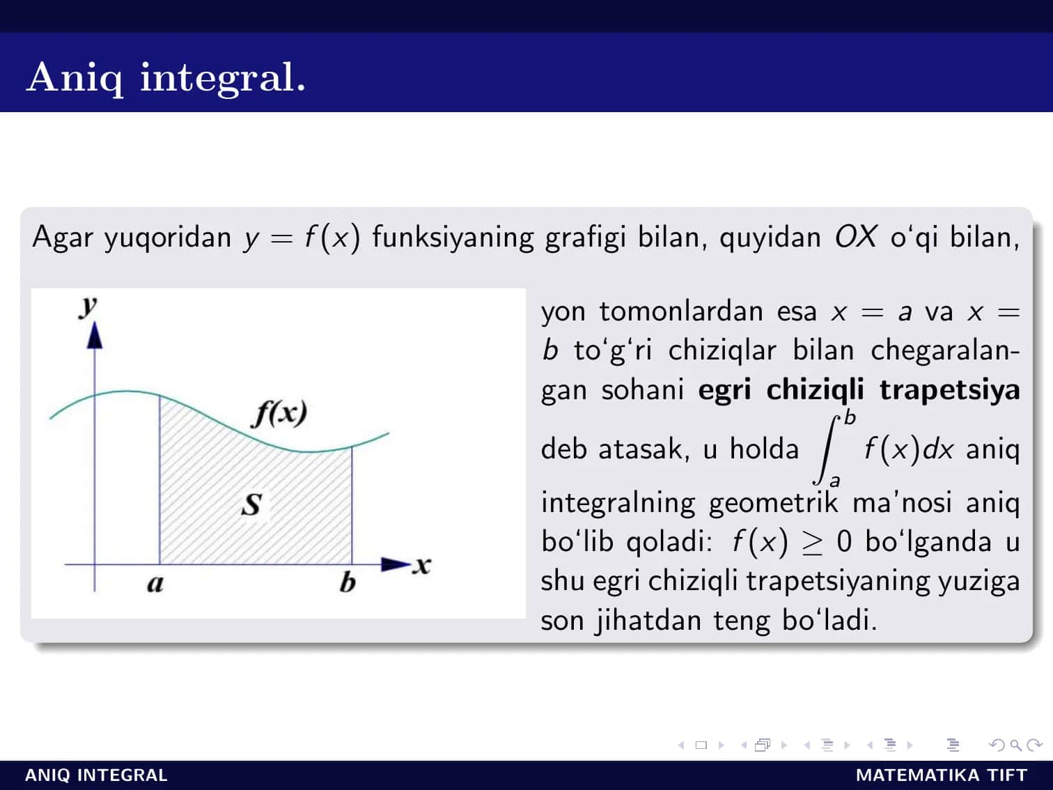 Aniq integral 3