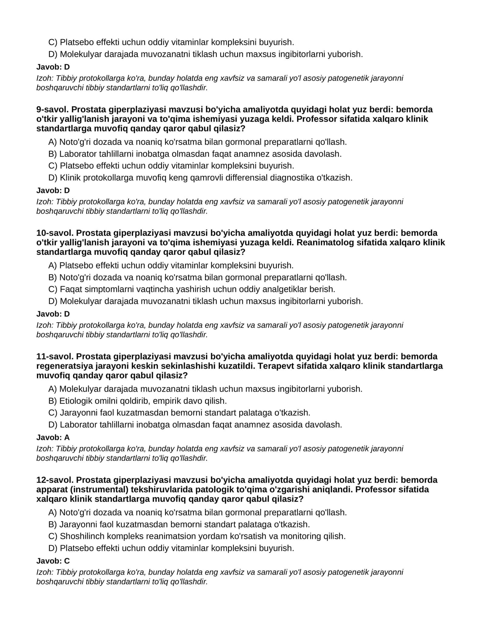 PROSTATA GIPERPLAZIYASI - 3-QISM 3