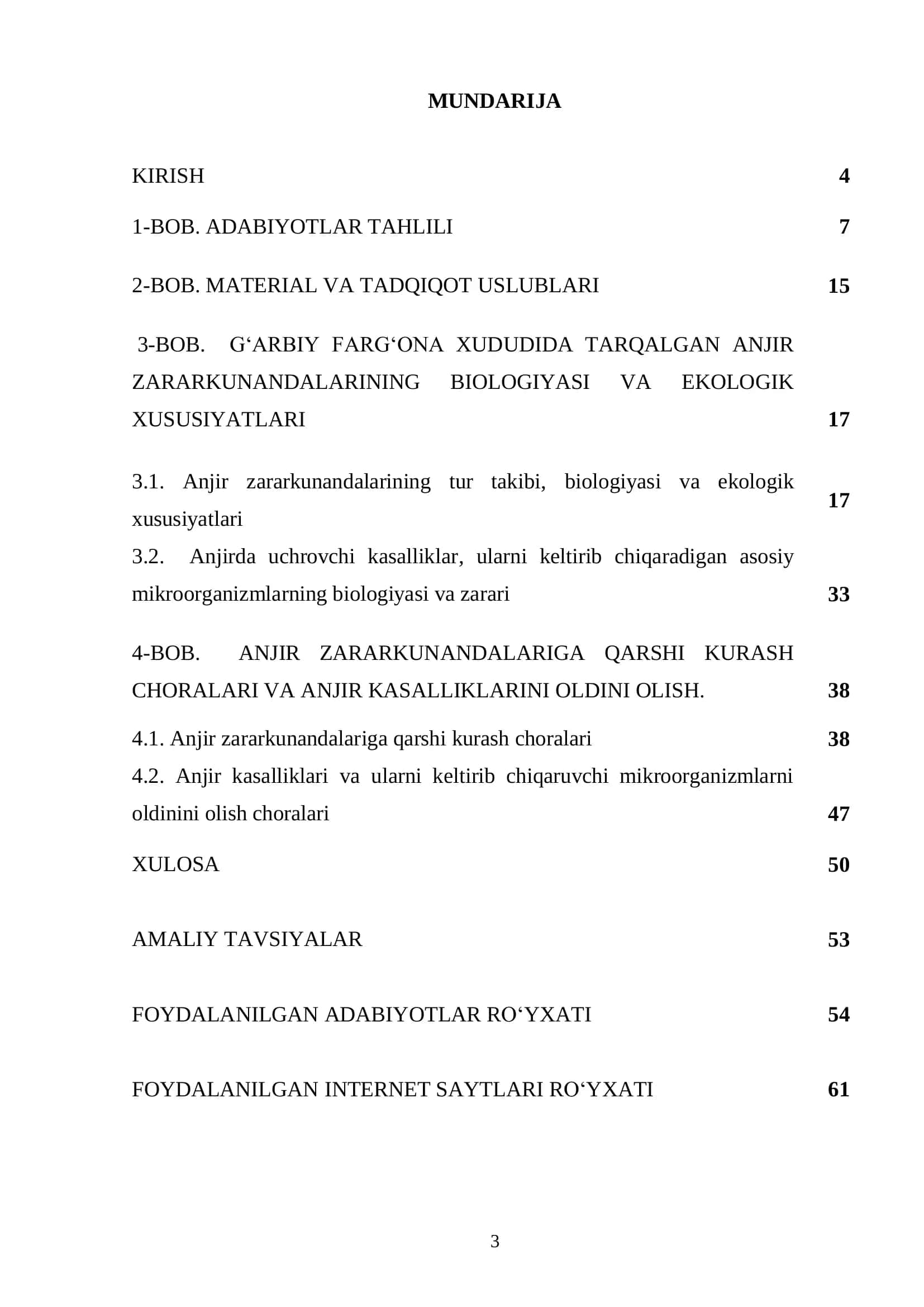 G‘arbiy Farg‘ona xududida anjir zararkunandalarining tarqalishi, biologiyasi va ekologik xususiyatlari 3