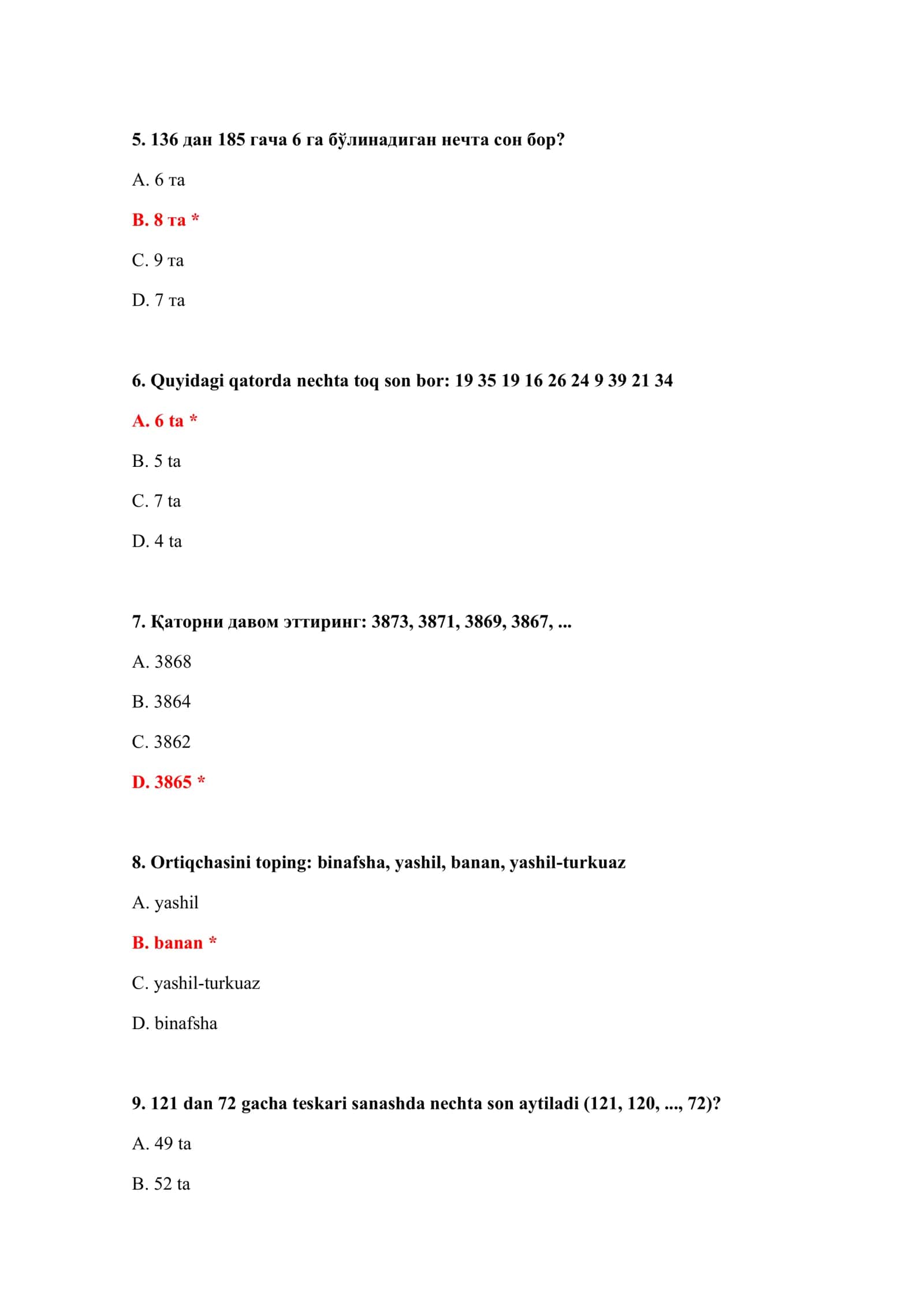 BOJXONA ISHGA KIRISH SAVOL JAVOB WORD TEST SAVOLLARI VA JAVOBLARI BILAN 3