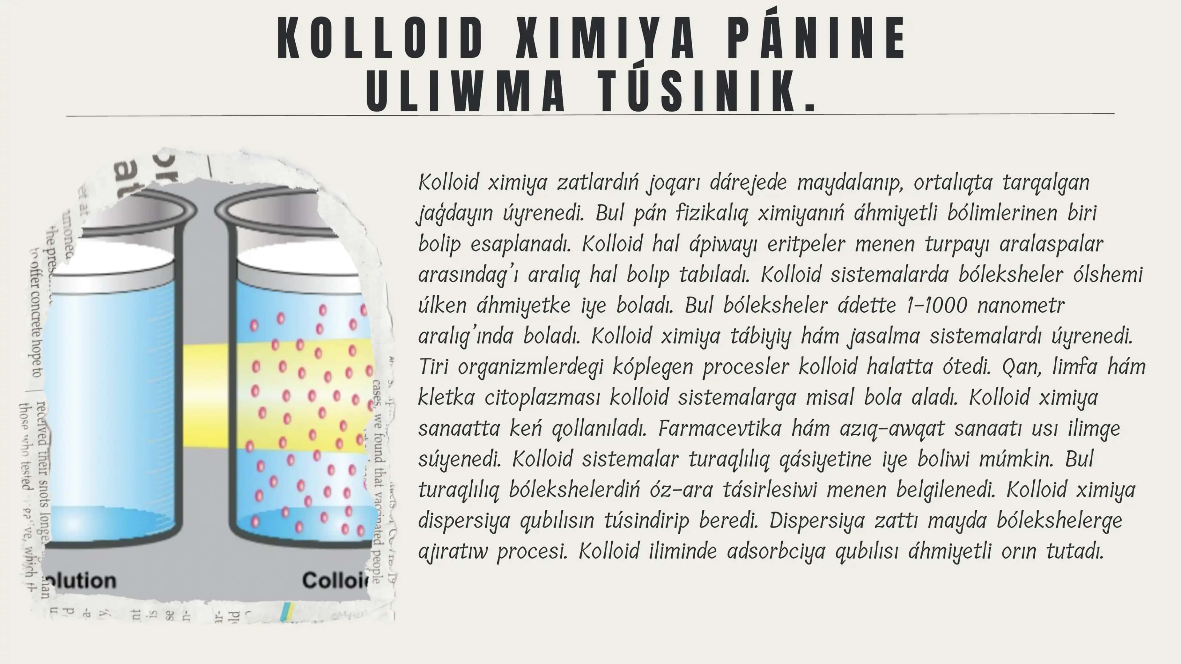 Kalloid ximiya.Dispers sistemalar 3