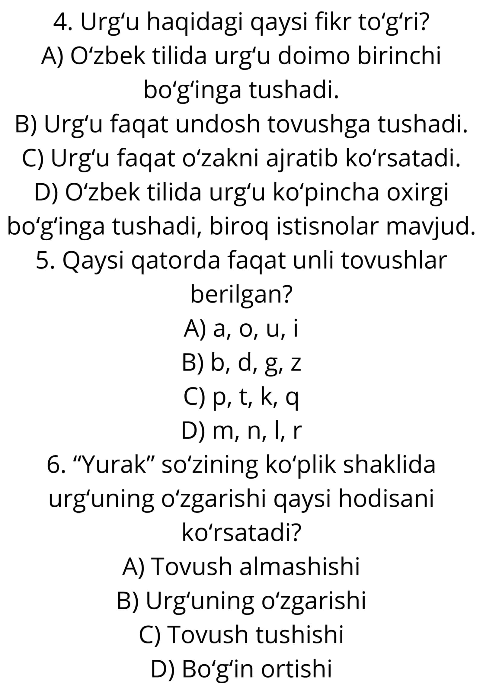 ONA TILI FANIDAN 50 TA TEST 3