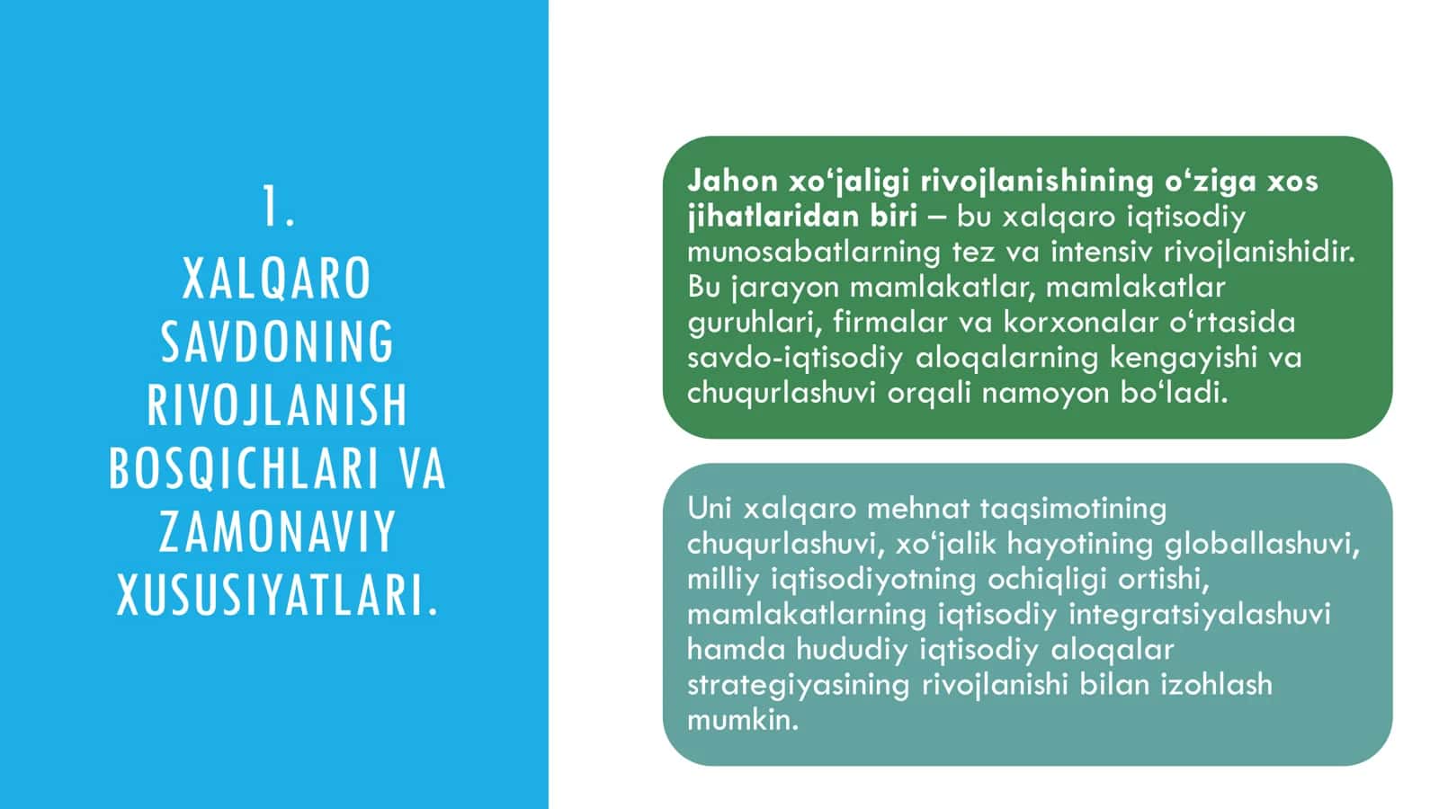 XALQARO SAVDONING RIVOJLANISH BOSQICHLARI VA ZAMONAVIY XUSUSIYATLARI 3
