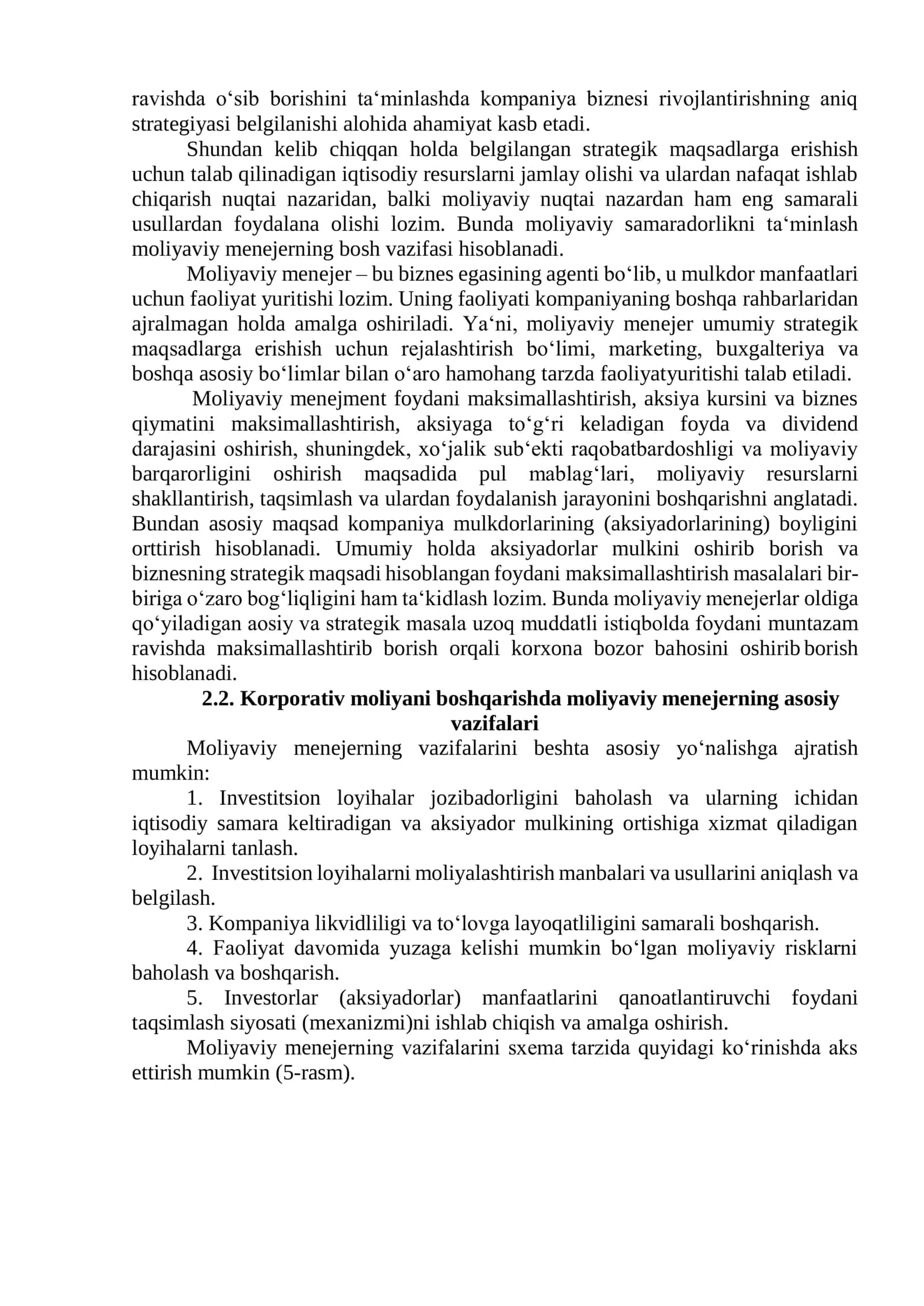 Korporativ tuzilmalarda moliyaviy menedjerning roli 3