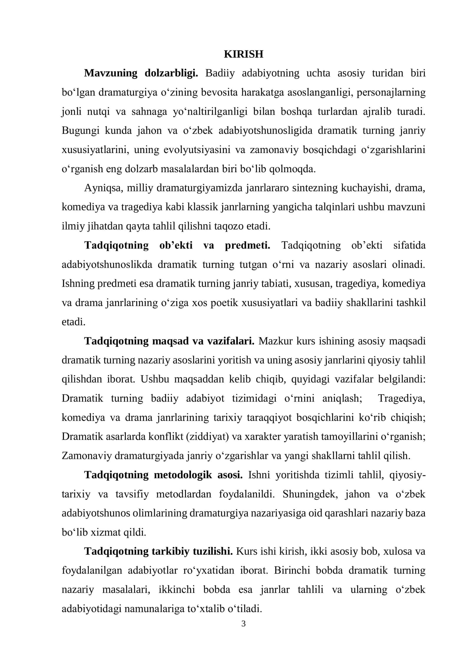 Adabiyotshunoslikka kirish va adabiyot nazariyasi 3