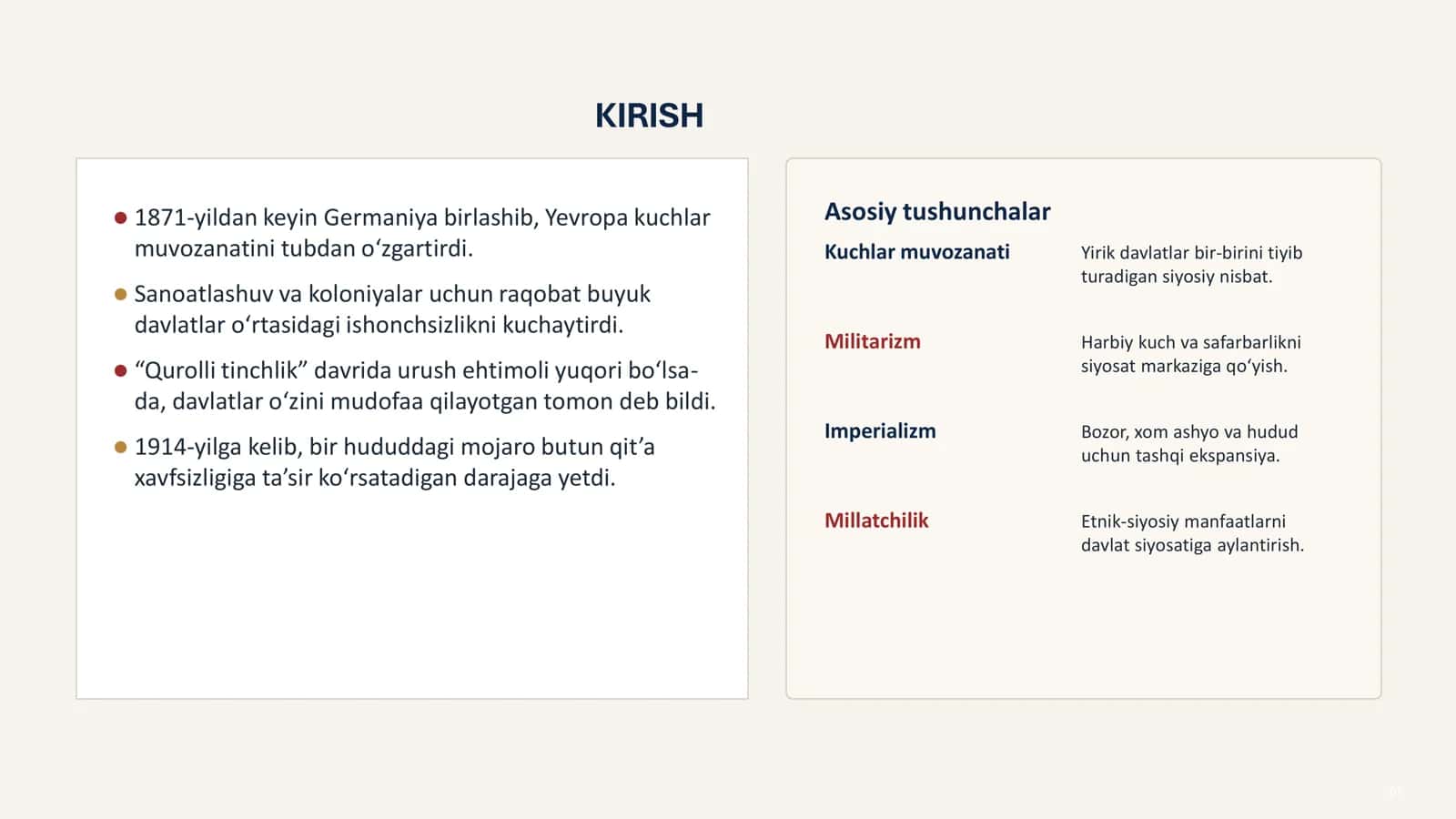 Birinchi jahon urushiga olib kelgan omillar 3